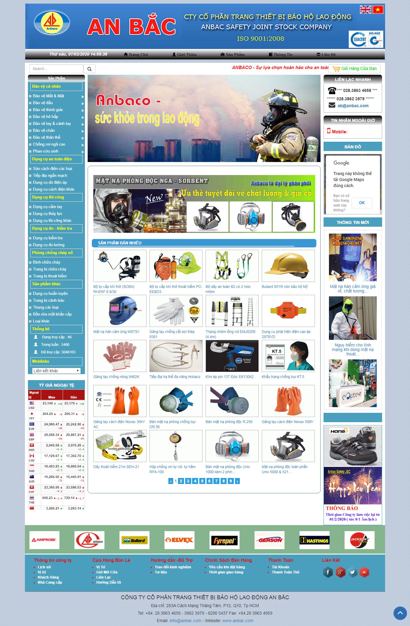 Thiết kế Website bảo hộ lao động - anbac.com.vn