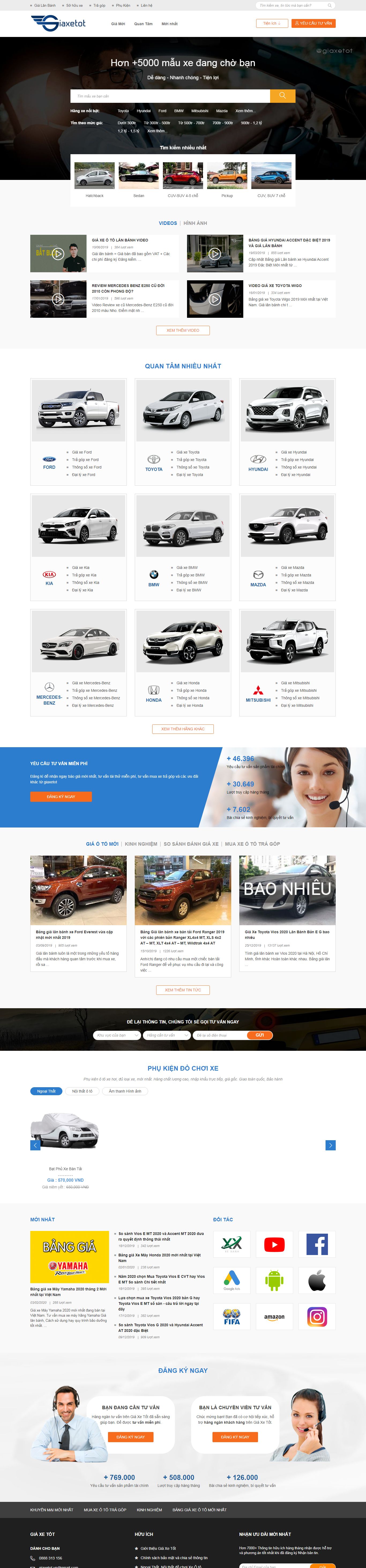 Thiết kế Website ô tô - giaxetot.vn