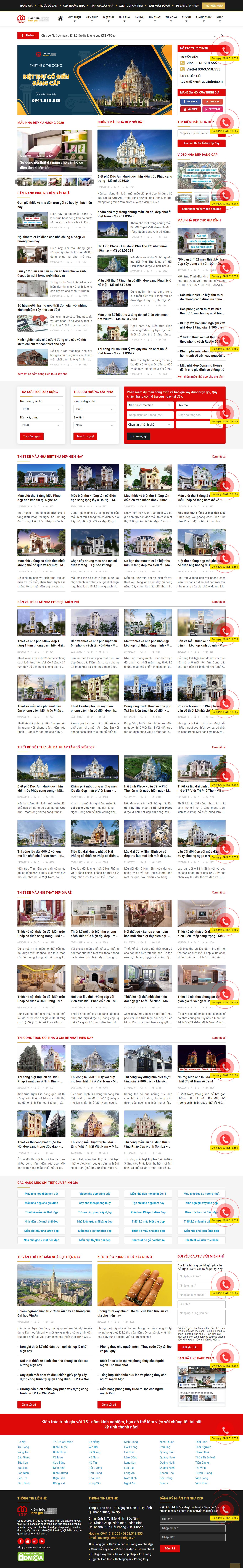 Thiết kế Website kiến trúc - kientructrinhgia.vn