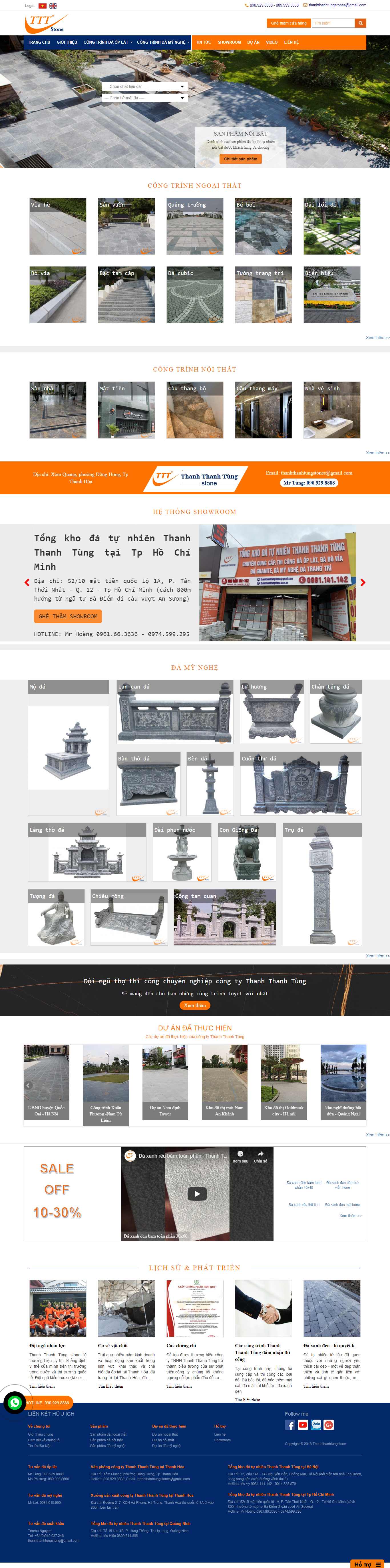 Thiết kế Website đá ốp lát - thanhthanhtungstone.com.vn
