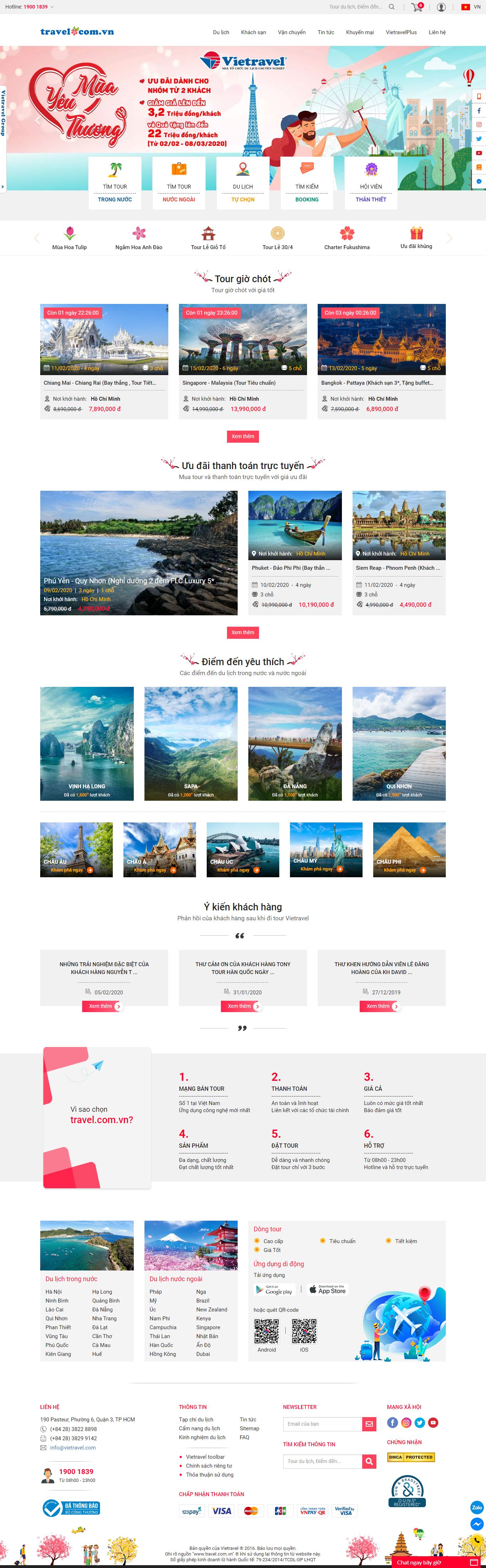 Thiết kế Website travel - travel.com.vn