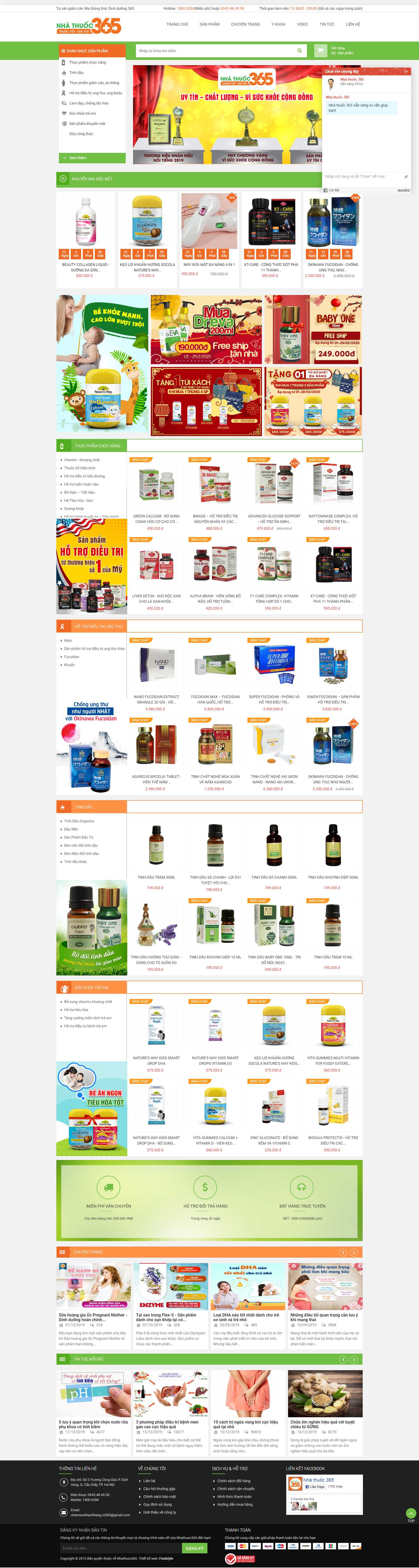 Thiết kế Website nhà thuốc - nhathuoc365.vn