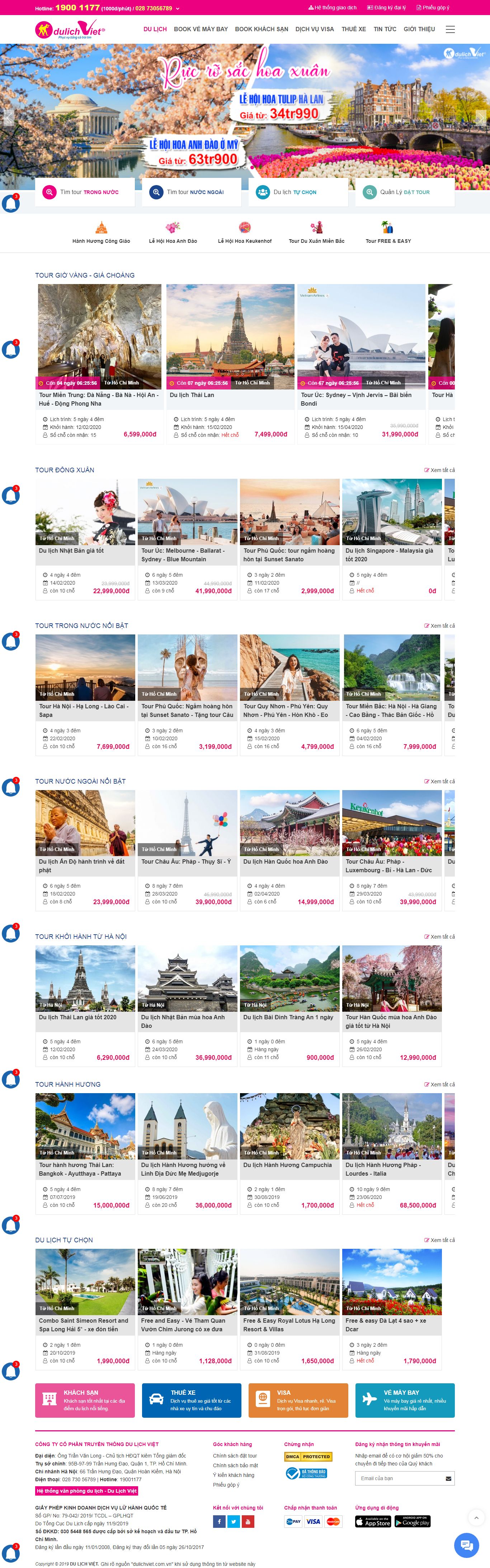 Thiết kế Website du lịch - dulichviet.com.vn