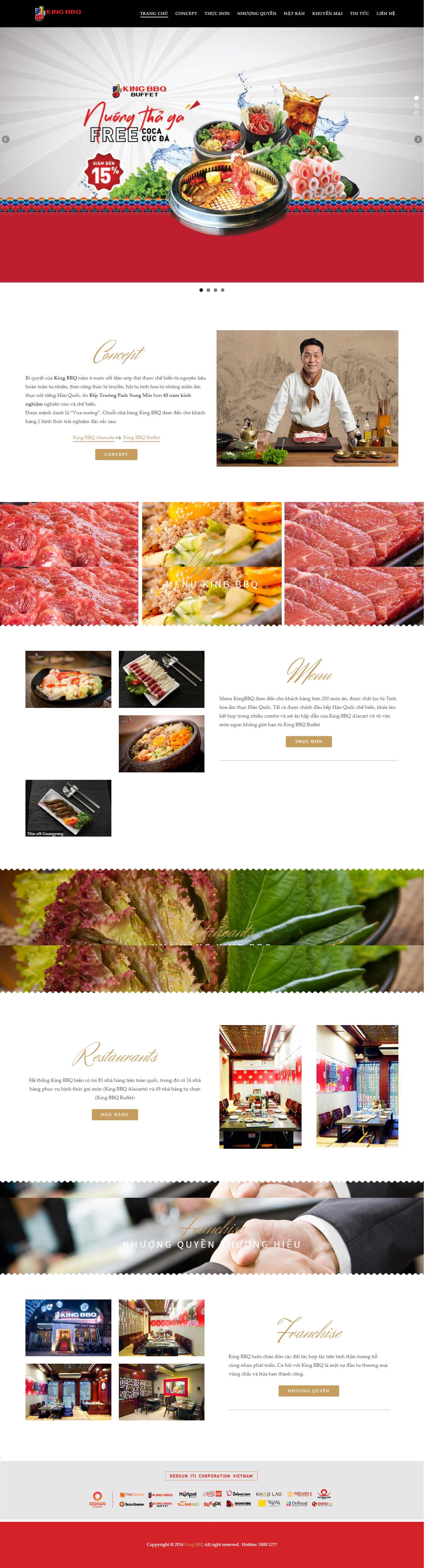 Thiết kế Website đặt tiệc buffet - kingbbq.com.vn