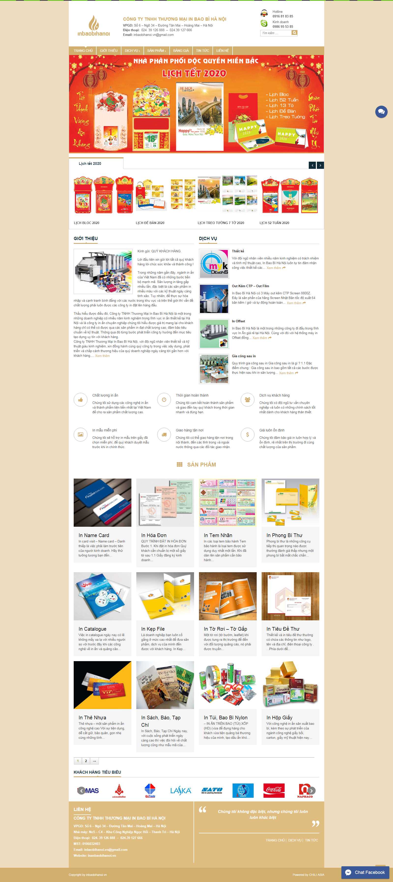 Thiết kế Website in ấn - inanbaobihanoi.vn