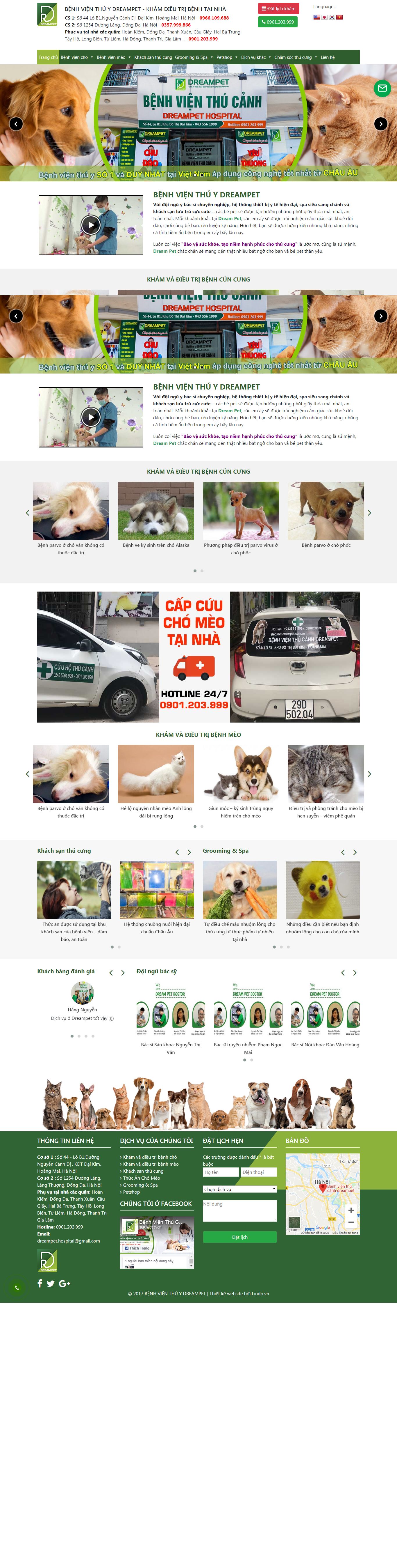 Thiết kế Website dịch vụ thú y - dreampet.com.vn