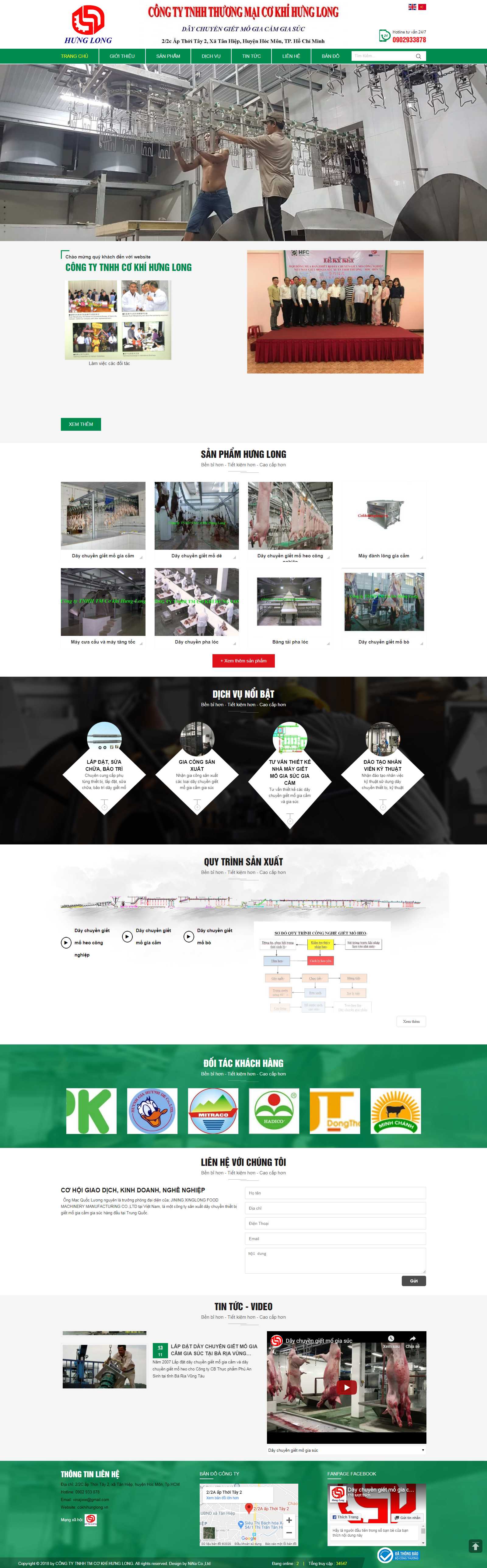 Thiết kế Website cơ khí - cokhihunglong.vn