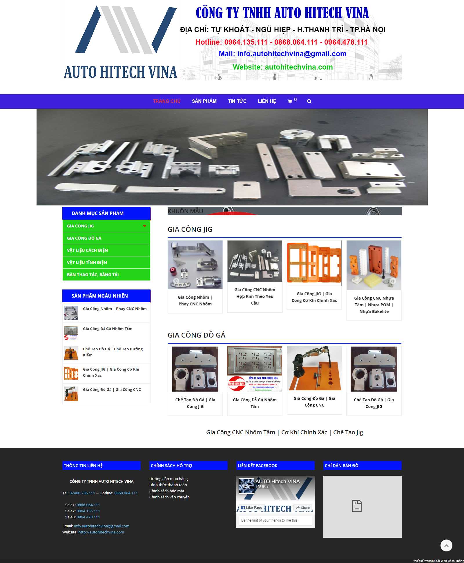 Thiết kế Website cơ khí - autohitechvina.com