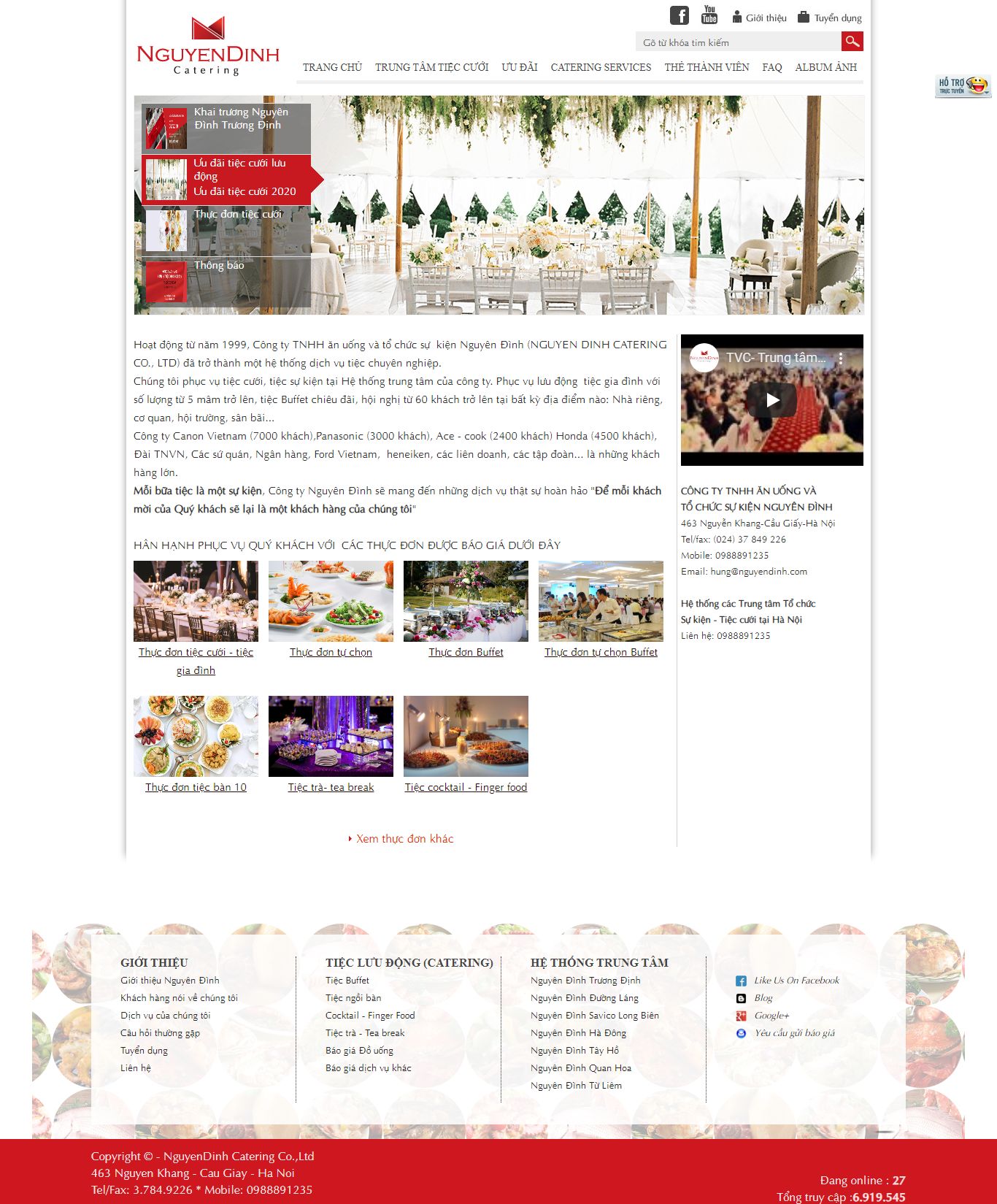 Thiết kế Website tiệc cưới - nguyendinh.com.vn