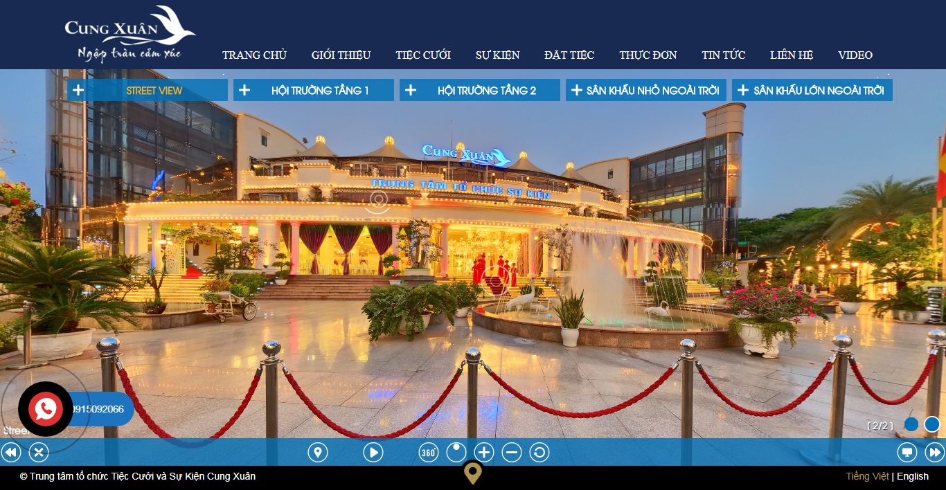 Thiết kế Website tiệc cưới - cungxuan.vn