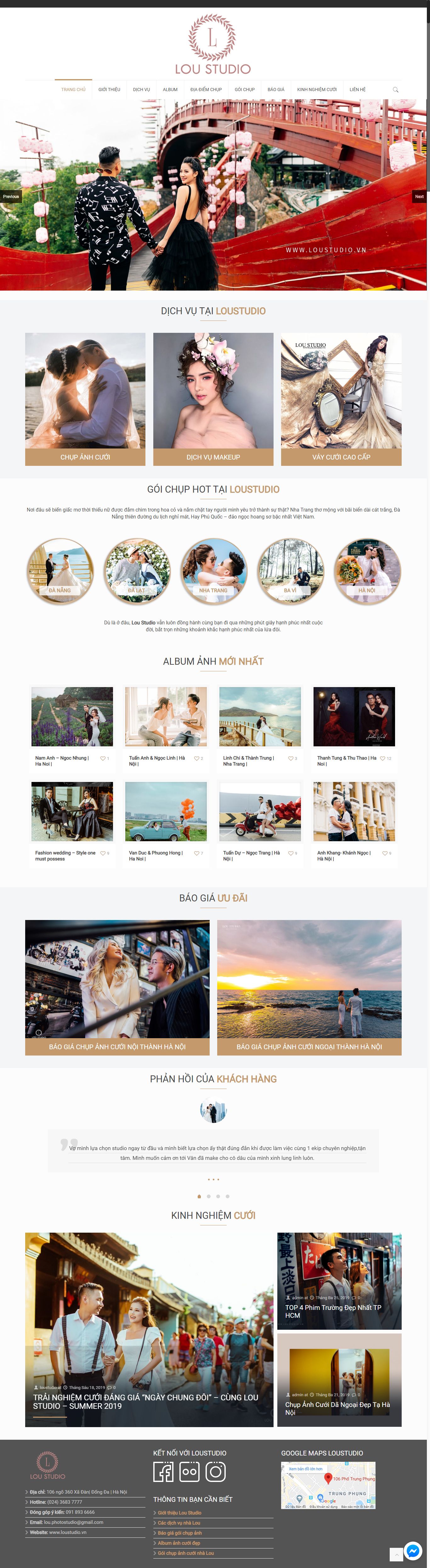 Thiết kế Website chụp ảnh cưới - loustudio.vn