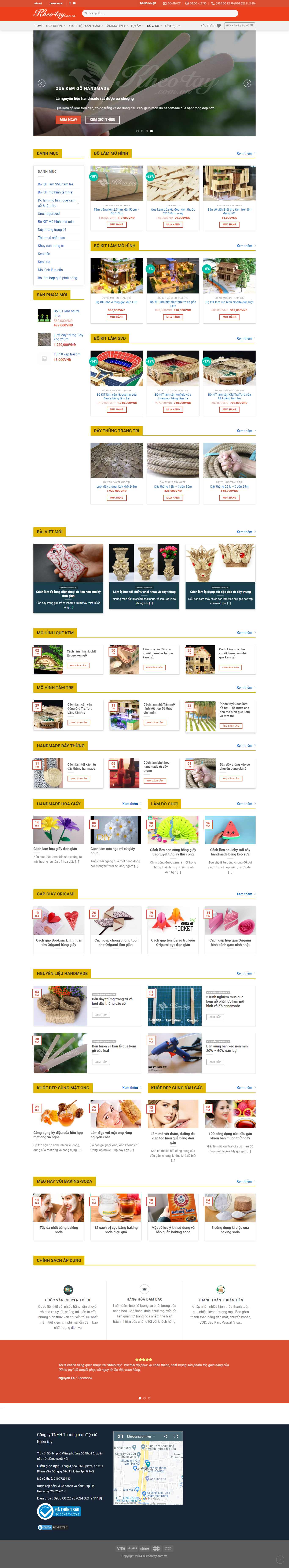 Thiết kế Website đồ handmade - kheotay.com.vn