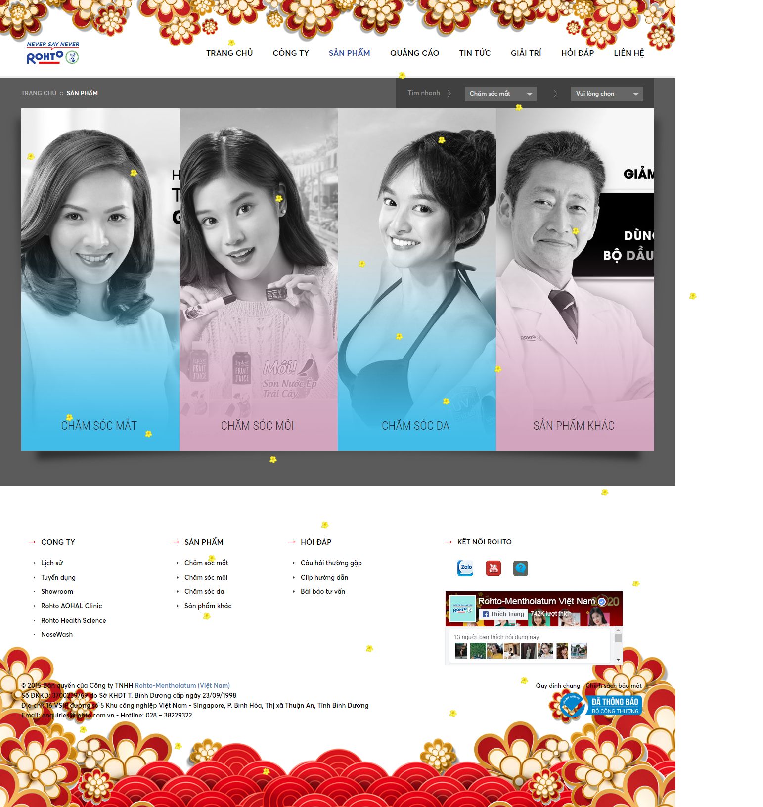 Thiết kế Website sản phẩm - rohto.com.vn