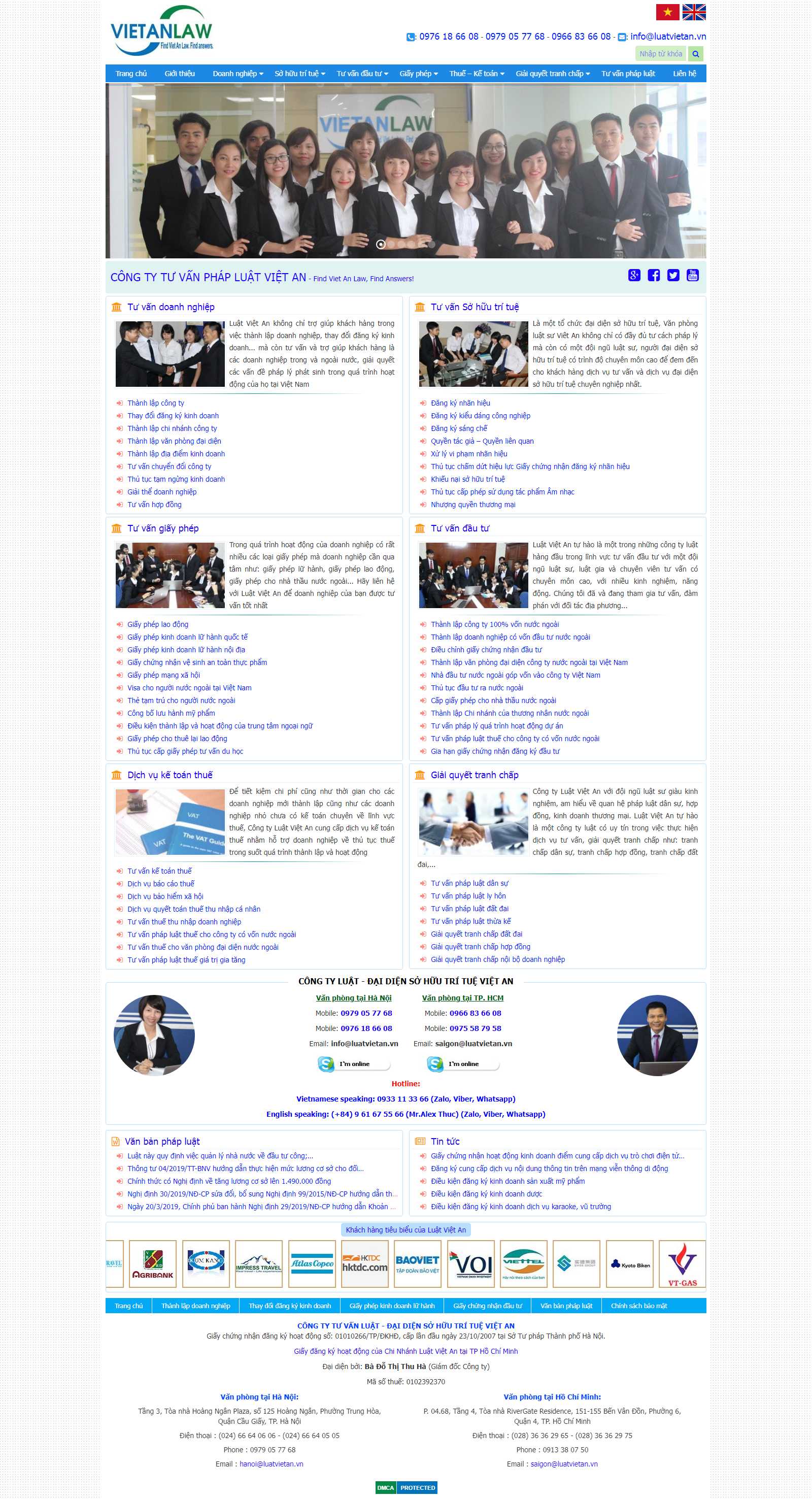 Thiết kế Website tư vấn luật - luatvietan.vn
