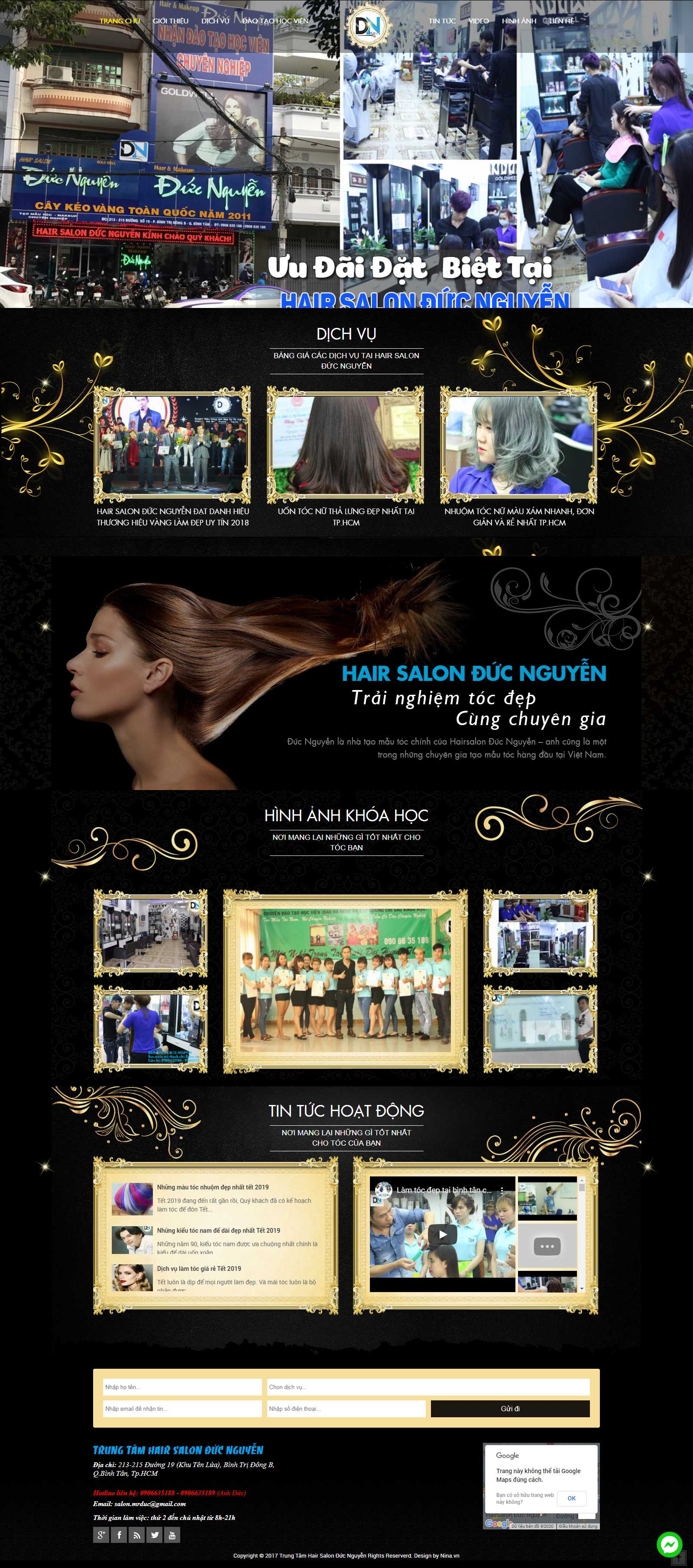 Thiết kế Website hair salon - hairsalonducnguyen.com