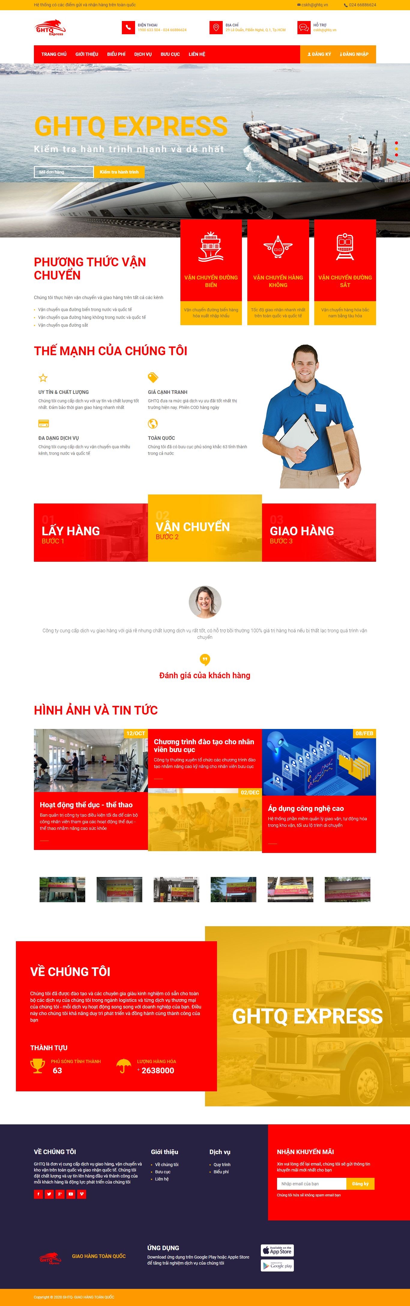 Thiết kế Website ship hàng - giaohangtoanquoc.vn