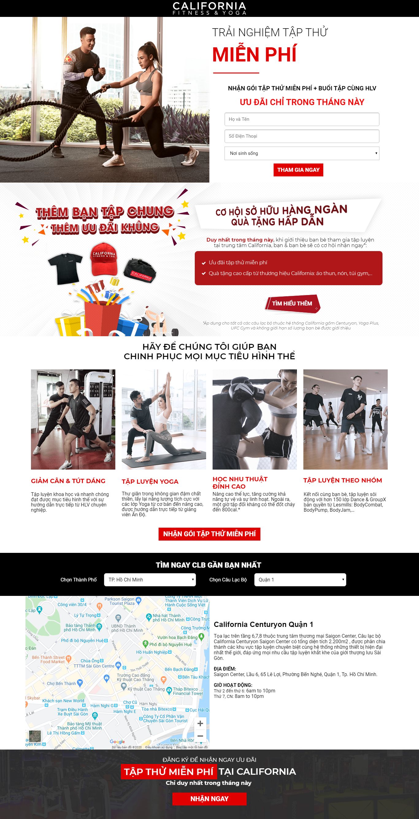 Thiết kế Website phòng tập gym - fit.cfyc.com.vn