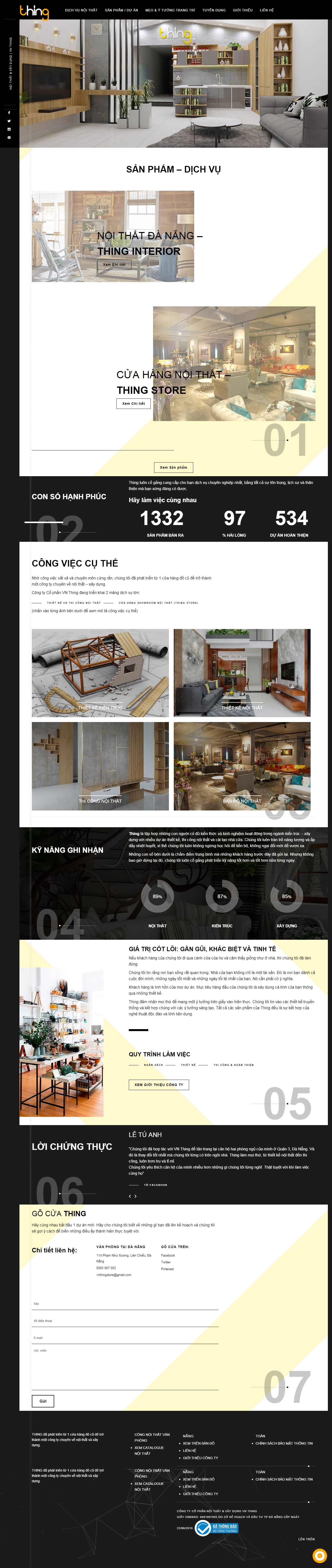 Thiết kế Website thiết kế nội thất - thing.vn