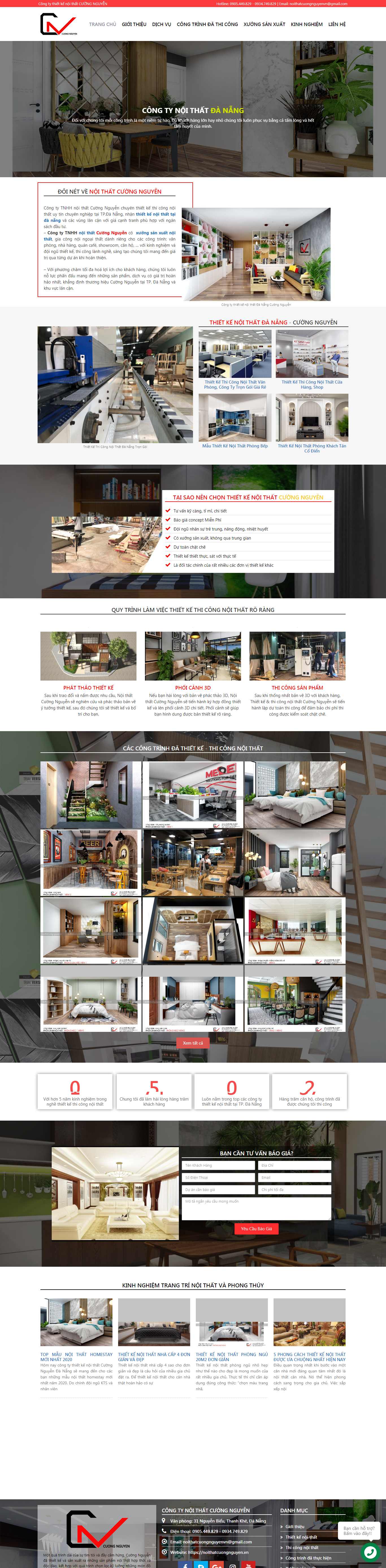 Thiết kế Website thiết kế nội thất - noithatcuongnguyen.vn