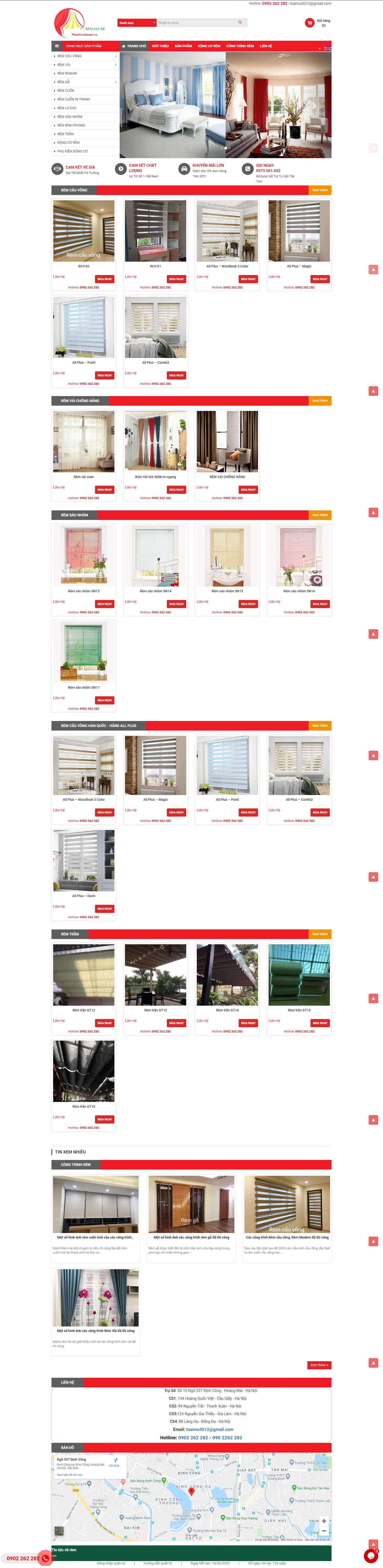 Thiết kế Website mành rèm - manhremhanoi.vn