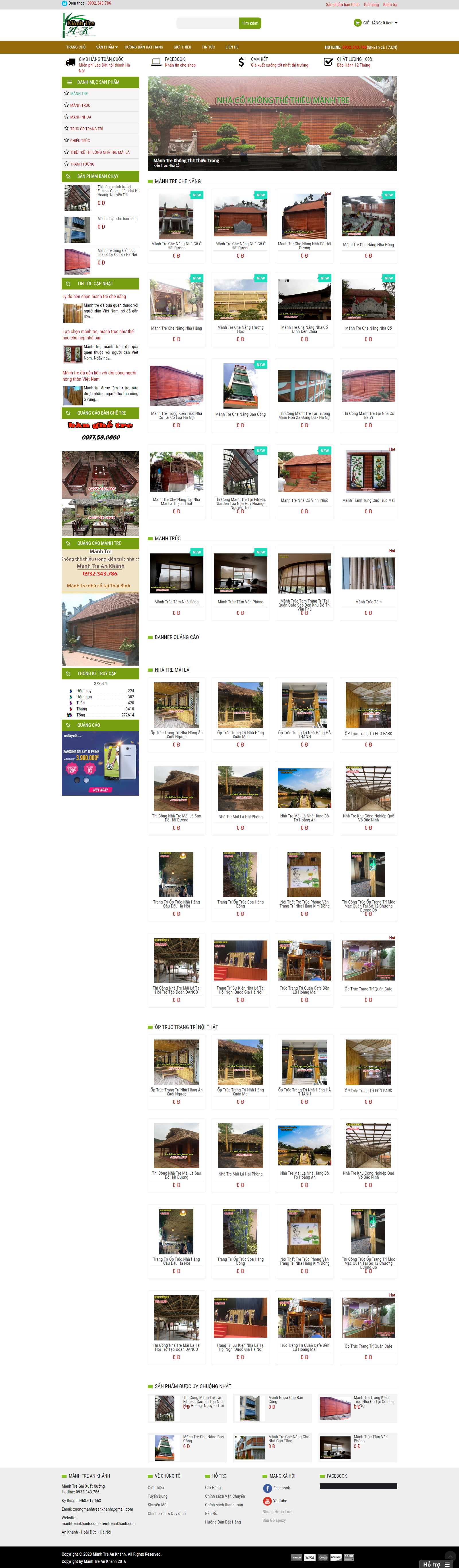 Thiết kế Website mành rèm - remtreankhanh.com