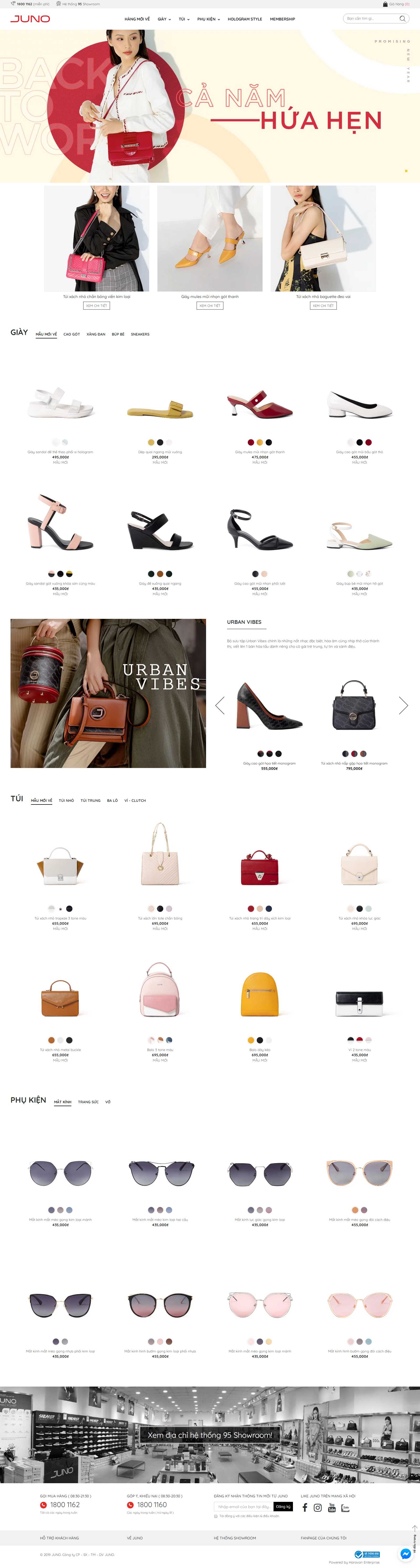 Thiết kế Website giày dép - juno.vn