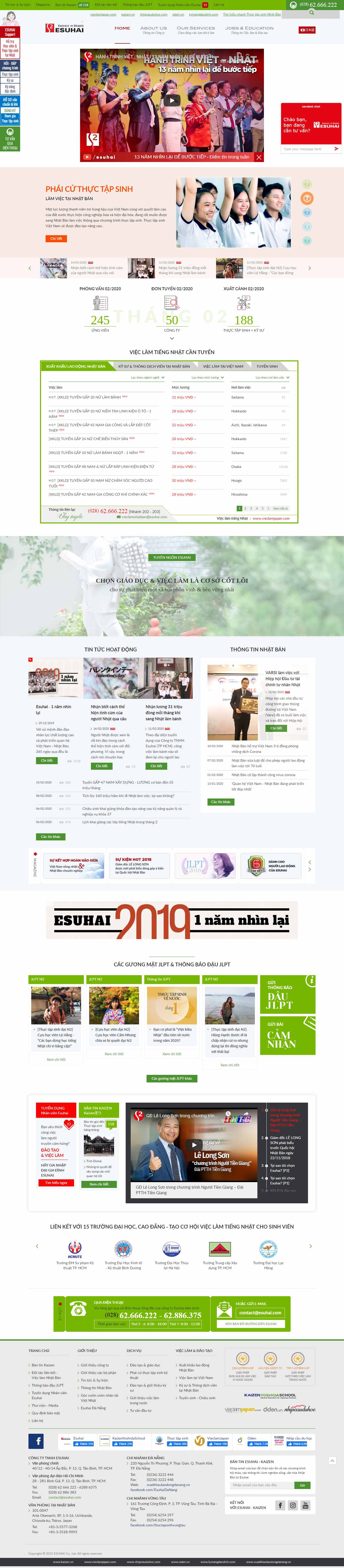 Thiết kế Website xuất khẩu lao động - esuhai.com