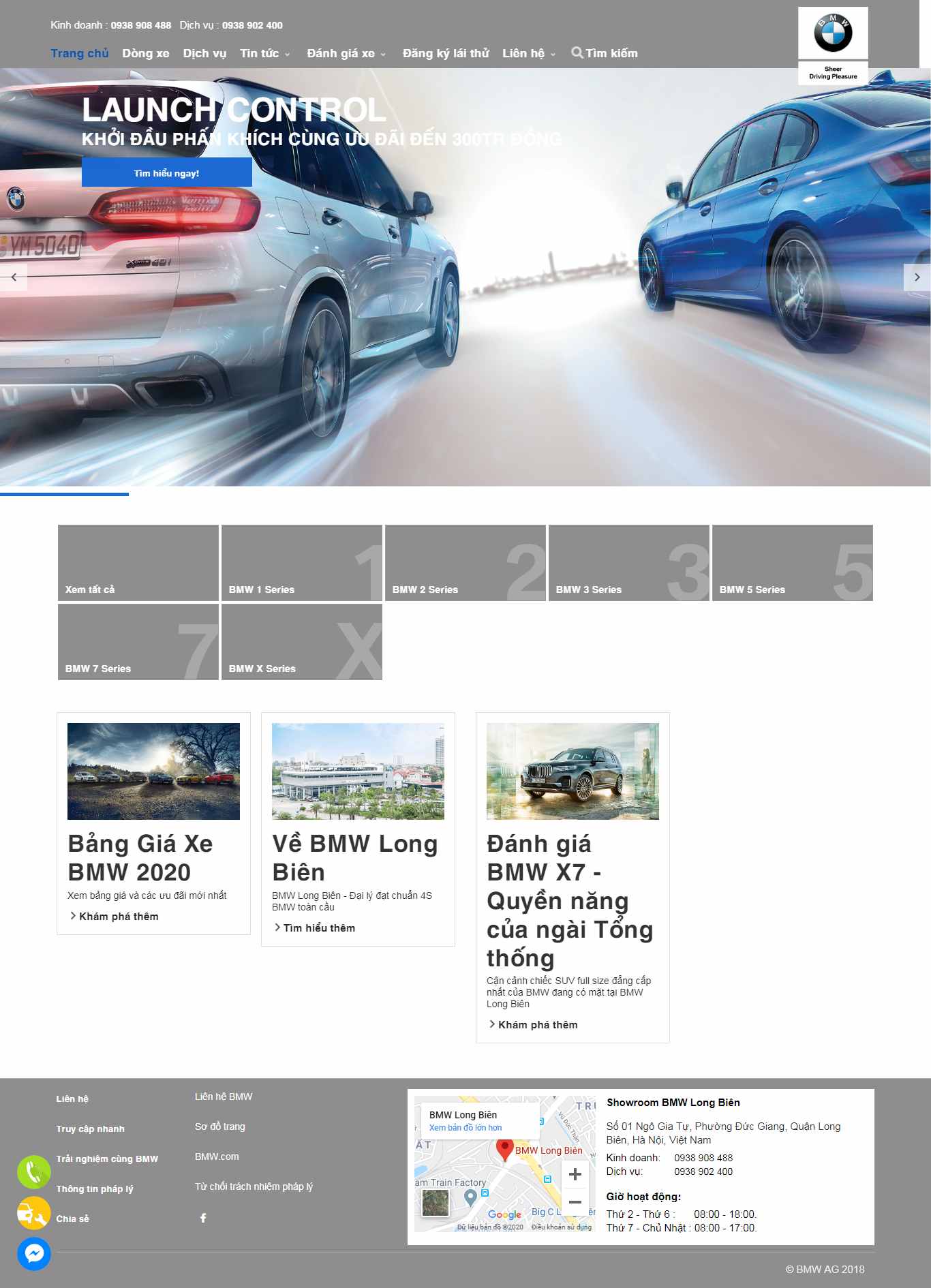 Thiết kế Website bán xe hơi - bmw-longbien.com.vn