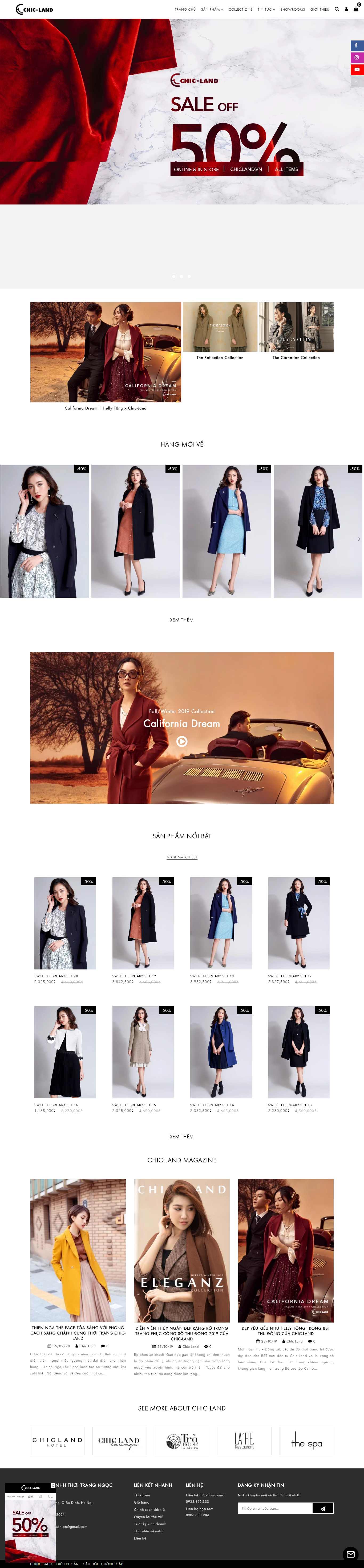 Thiết kế Website shop quần áo - chicland.vn