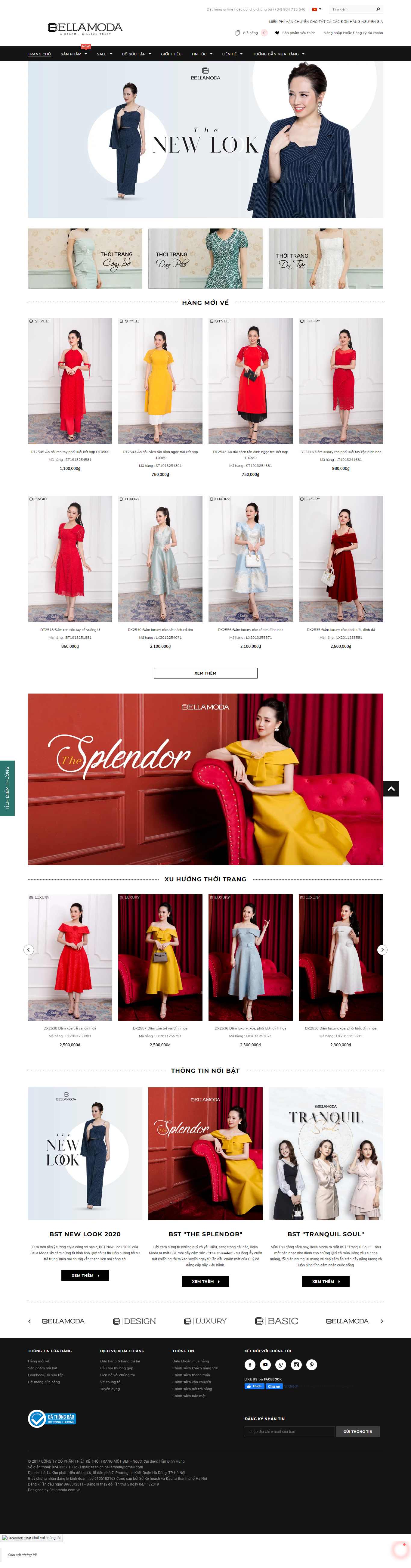 Thiết kế Website shop quần áo - bellamoda.com.vn
