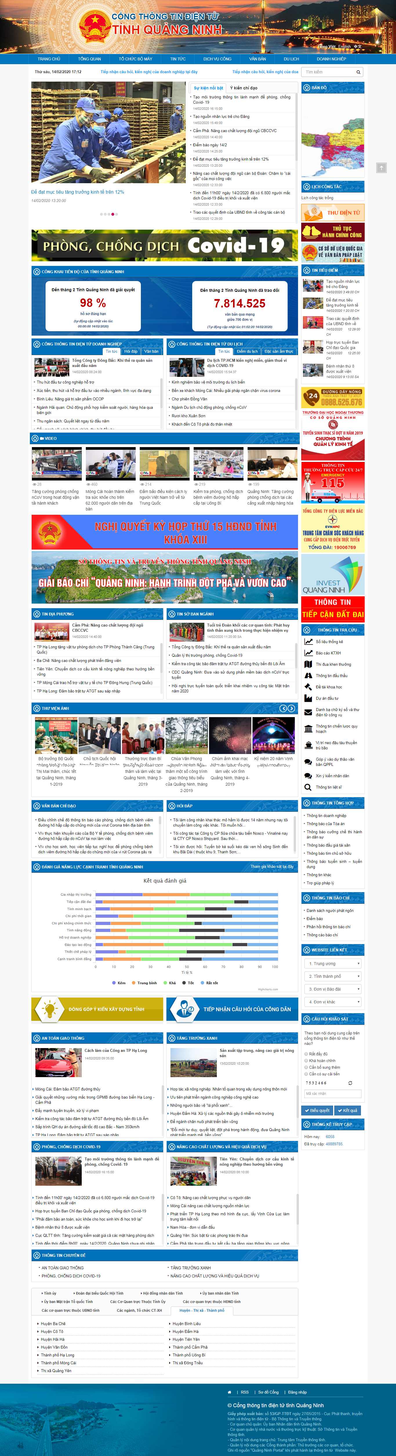 Thiết kế Website cổng thông tin - www.quangninh.gov.vn
