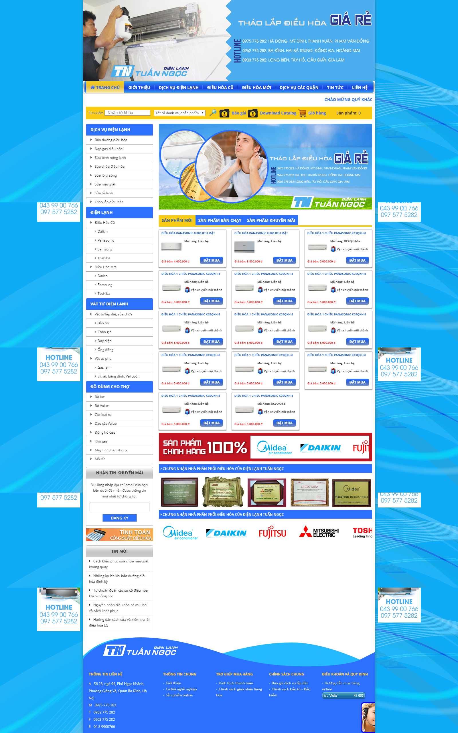 Thiết kế Website bảo dưỡng điều hòa - dienlanhtuanngoc.vn