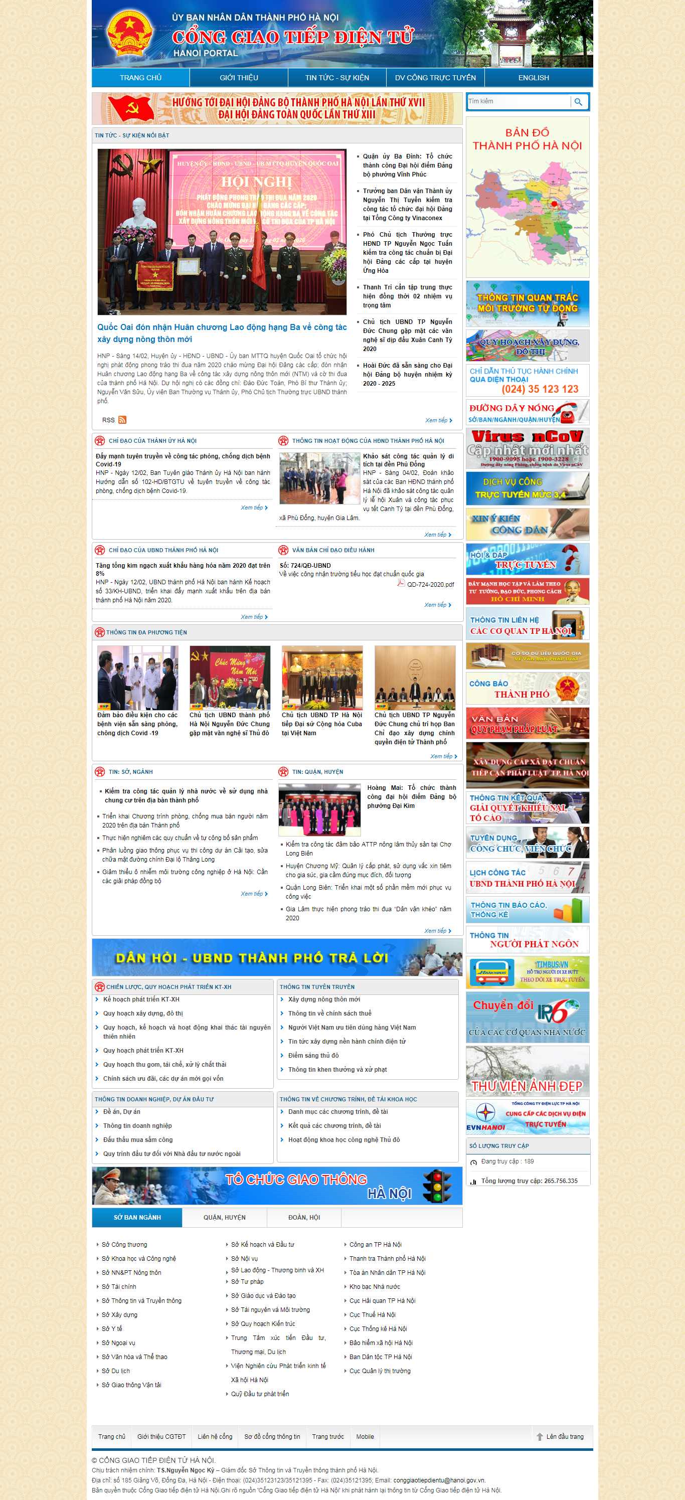 Thiết kế Website cổng thông tin - hanoi.gov.vn