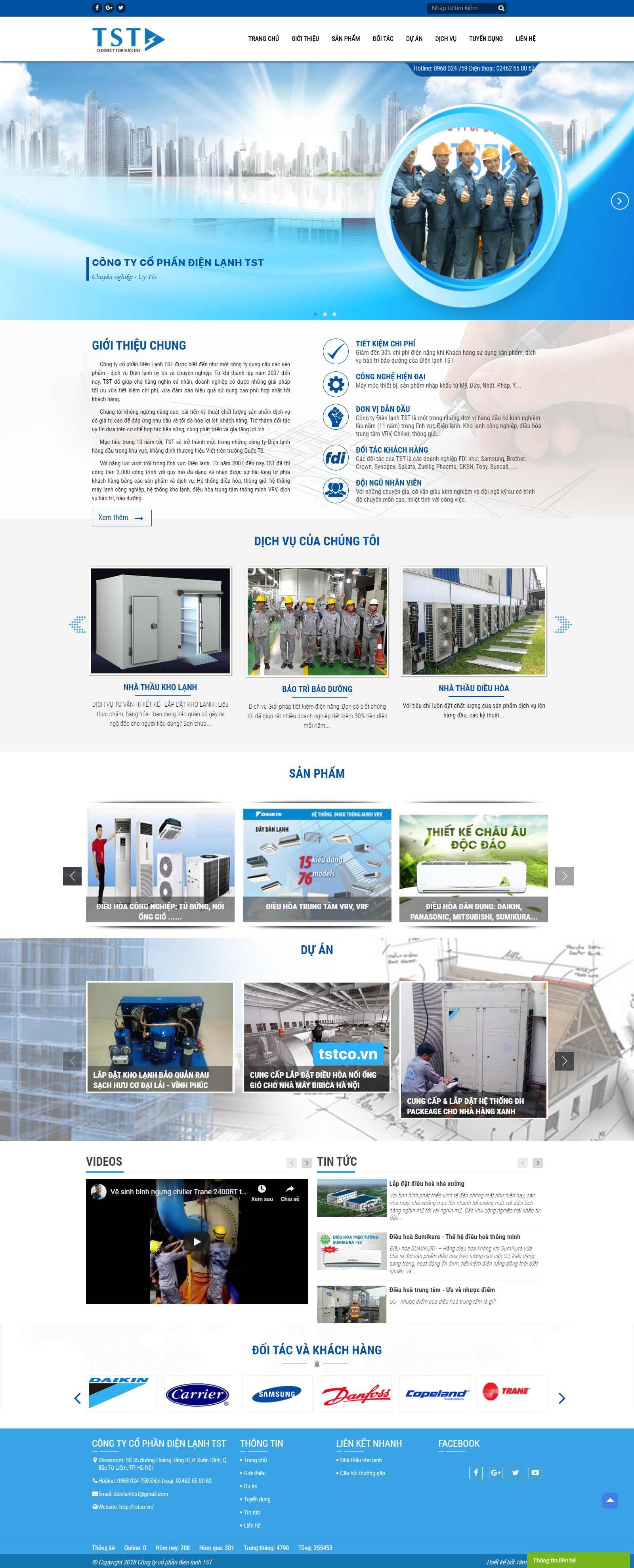 Thiết kế Website bảo dưỡng điều hòa - tstco.vn