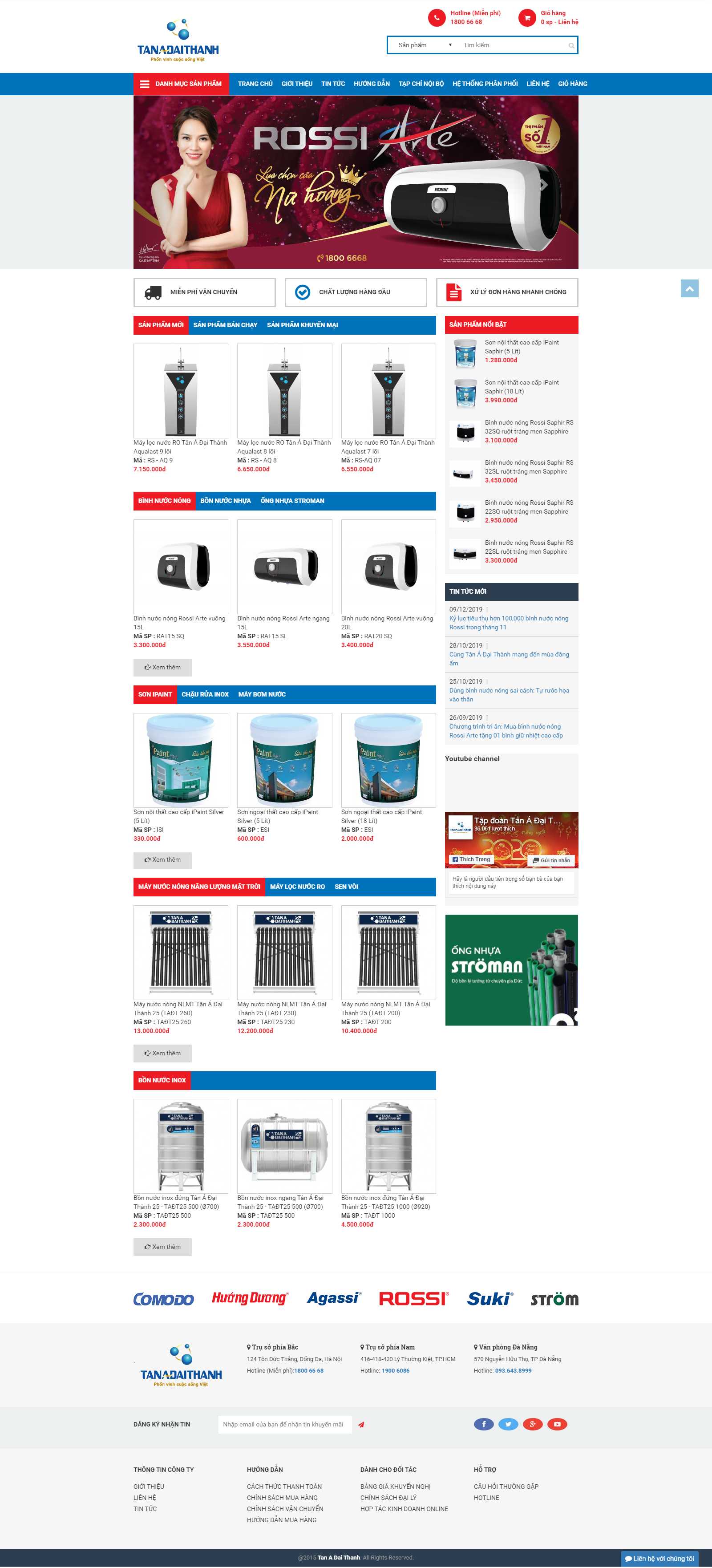 Thiết kế Website bán sơn - tanaonline.vn