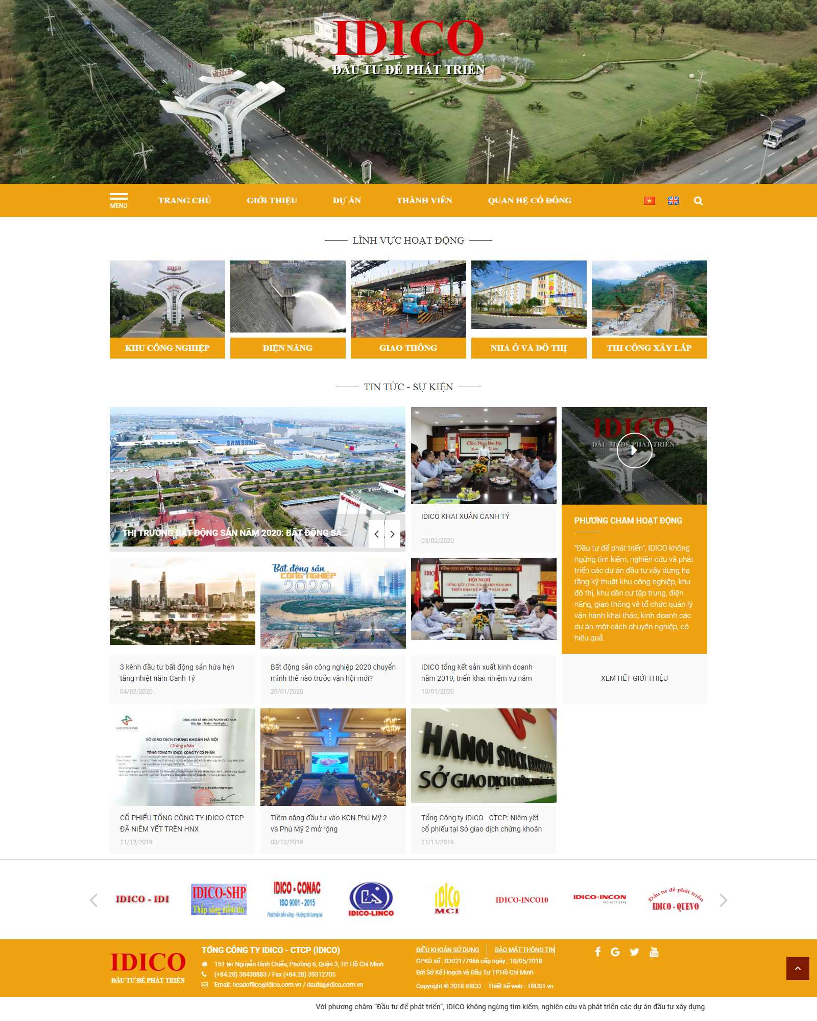 Thiết kế Website khu công nghiệp - www.idico.com.vn
