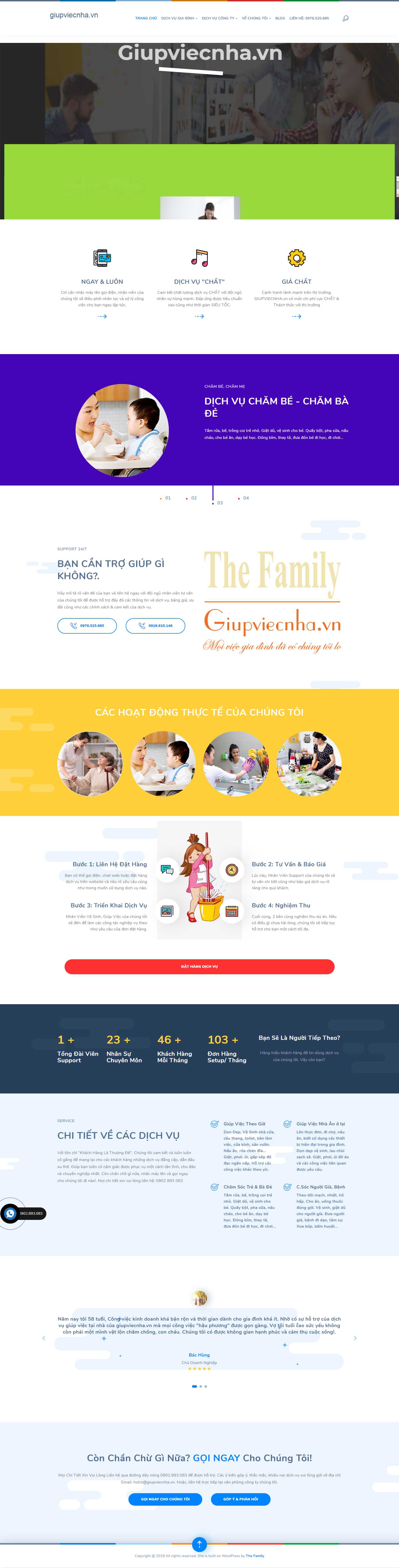 Thiết kế Website giúp việc - giupviecnha.vn