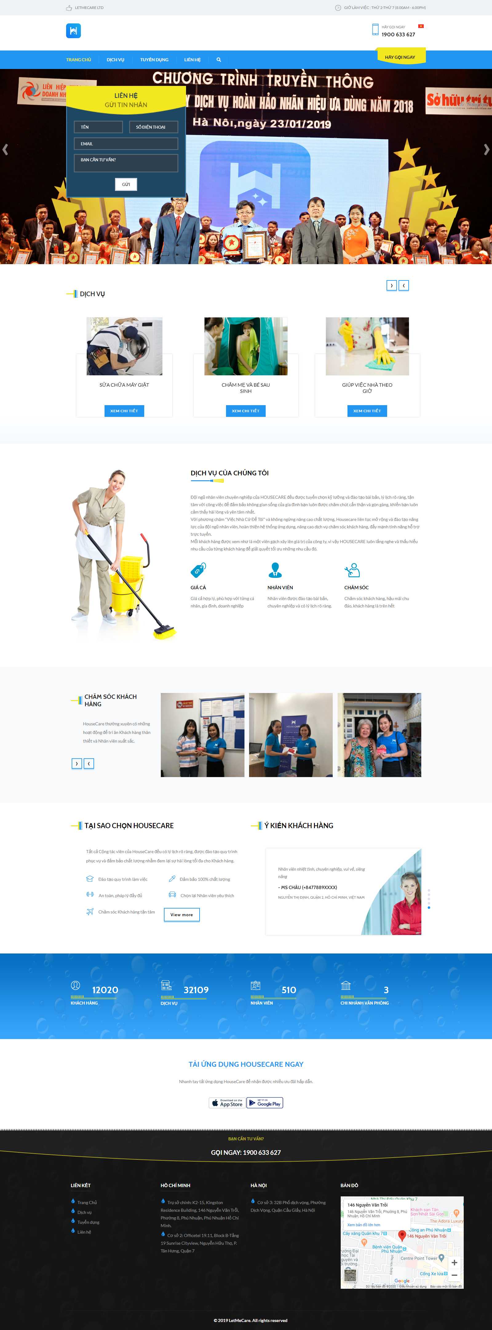 Thiết kế Website giúp việc - www.letmecare.vn