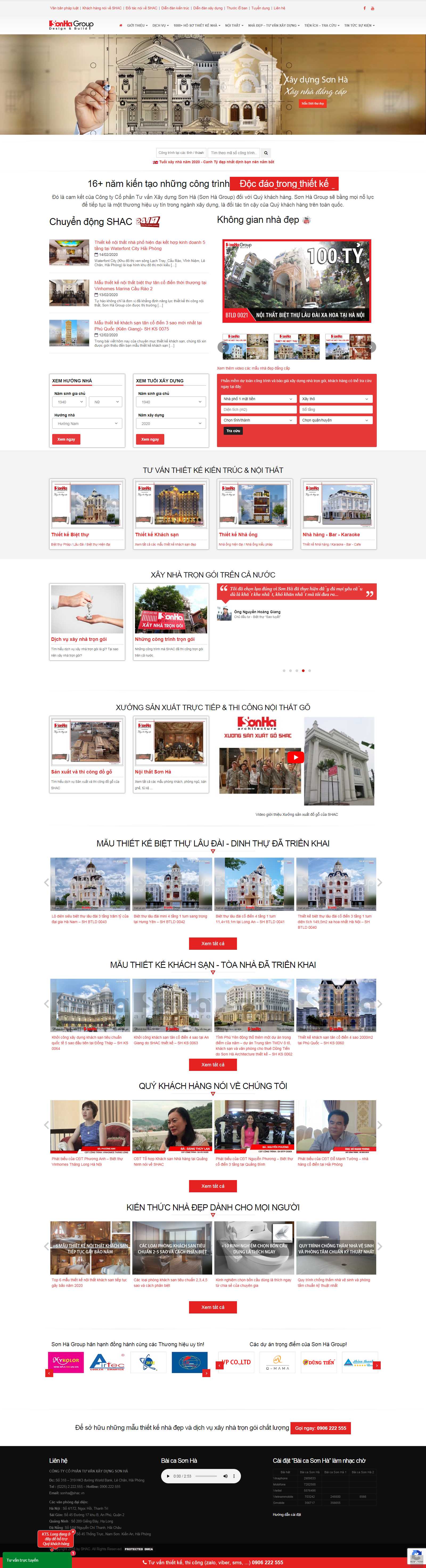Thiết kế Website vật liệu xây dựng - shac.vn