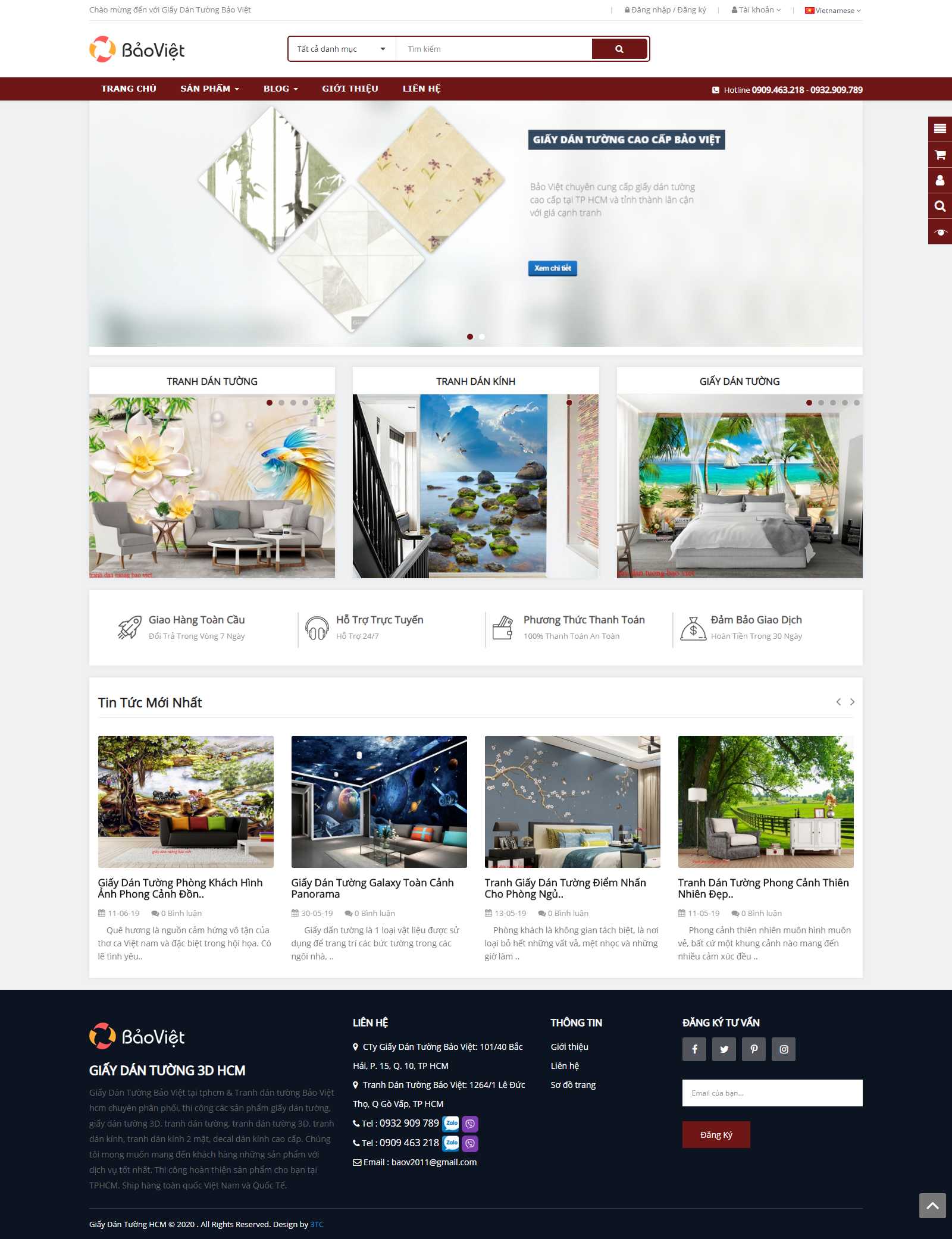 Thiết kế Website shop - giaydantuonghcm.net