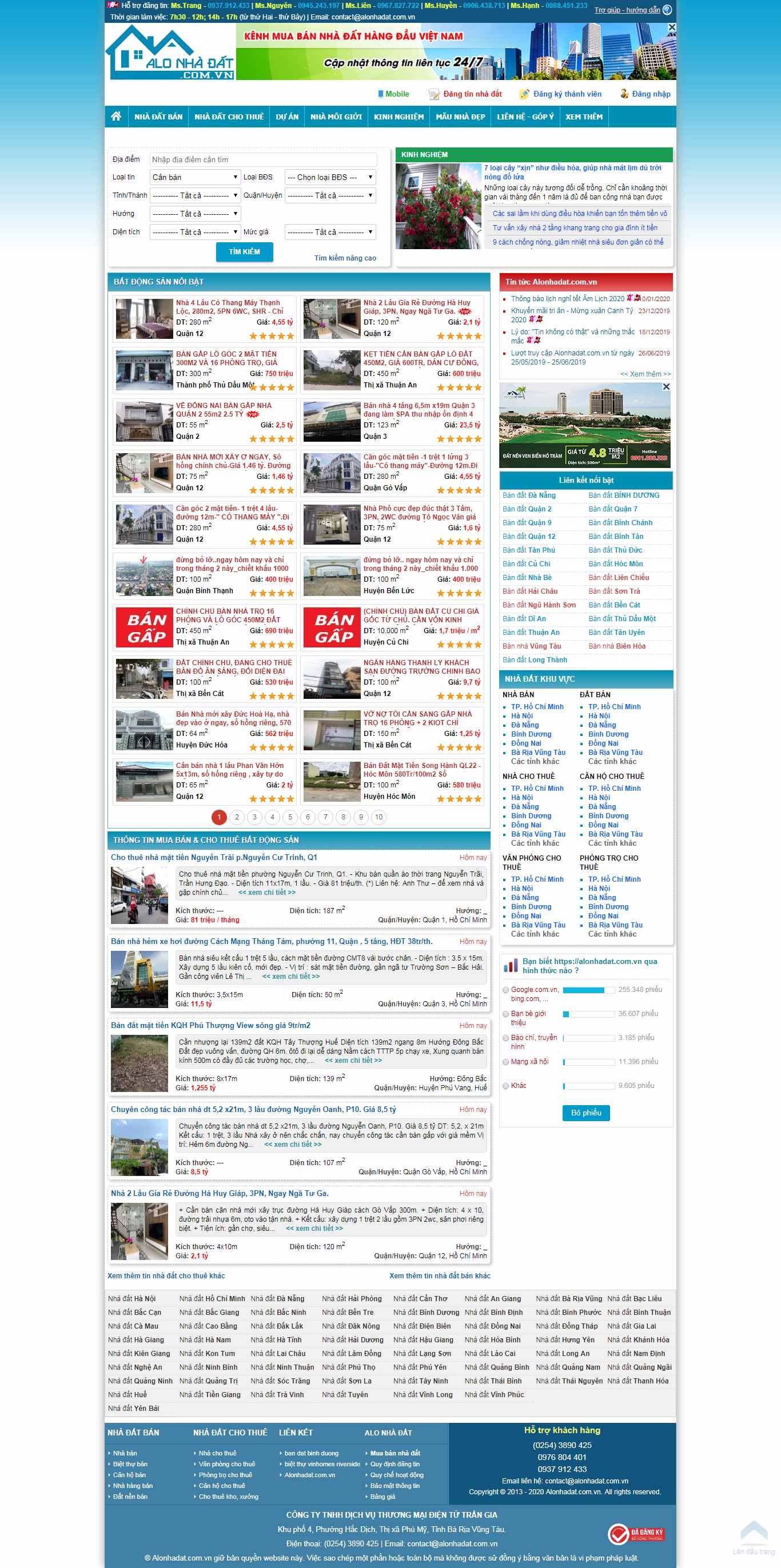 Thiết kế Website bất động sản - alonhadat.com.vn