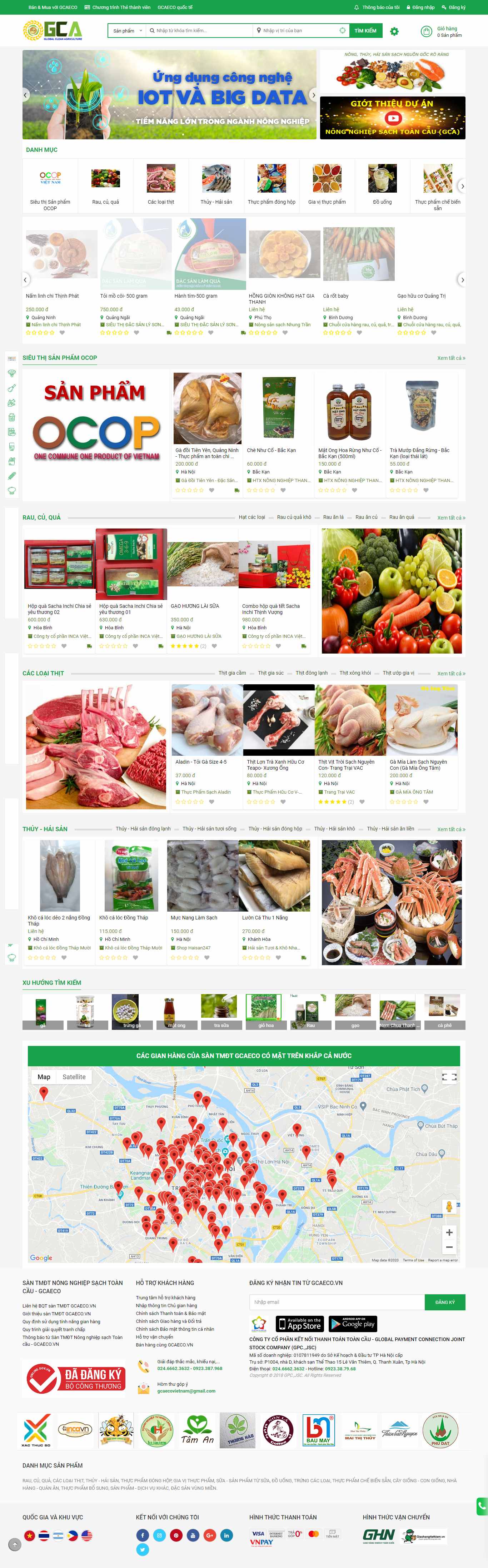 Thiết kế Website thực phẩm sạch - gcaeco.vn