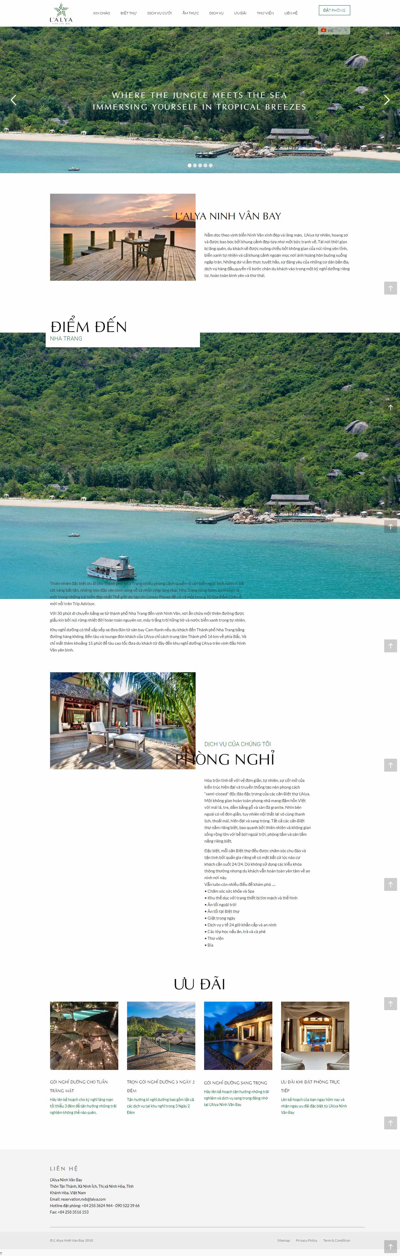Thiết kế Website resort - lalyana.com