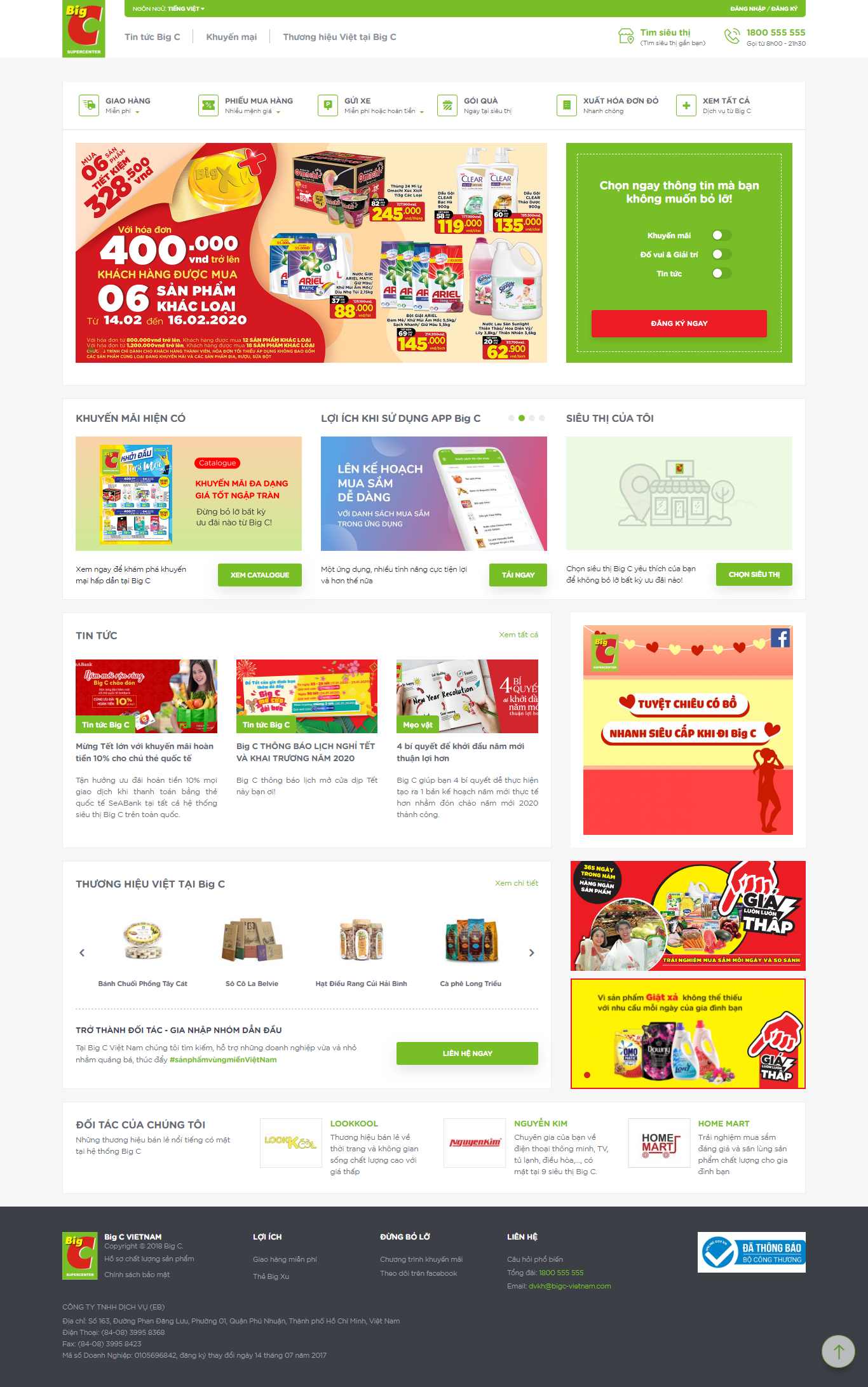 Thiết kế Website bán hàng - www.bigc.vn