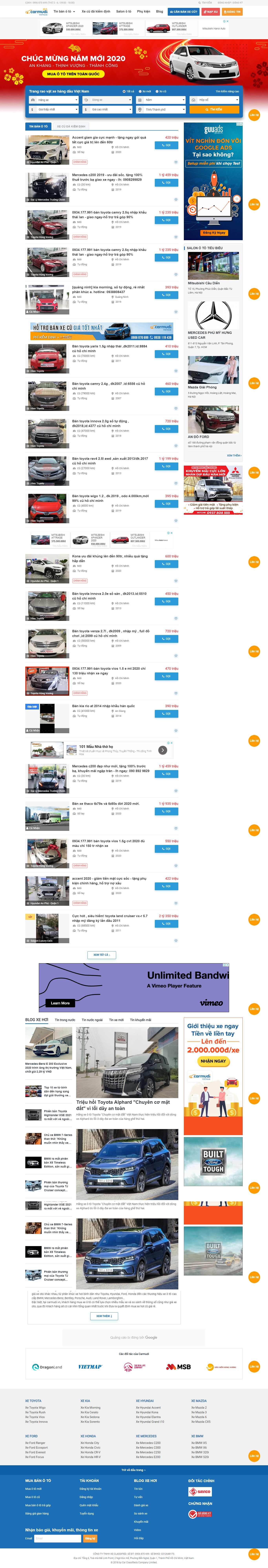 Thiết kế Website bán xe hơi - www.carmudi.vn