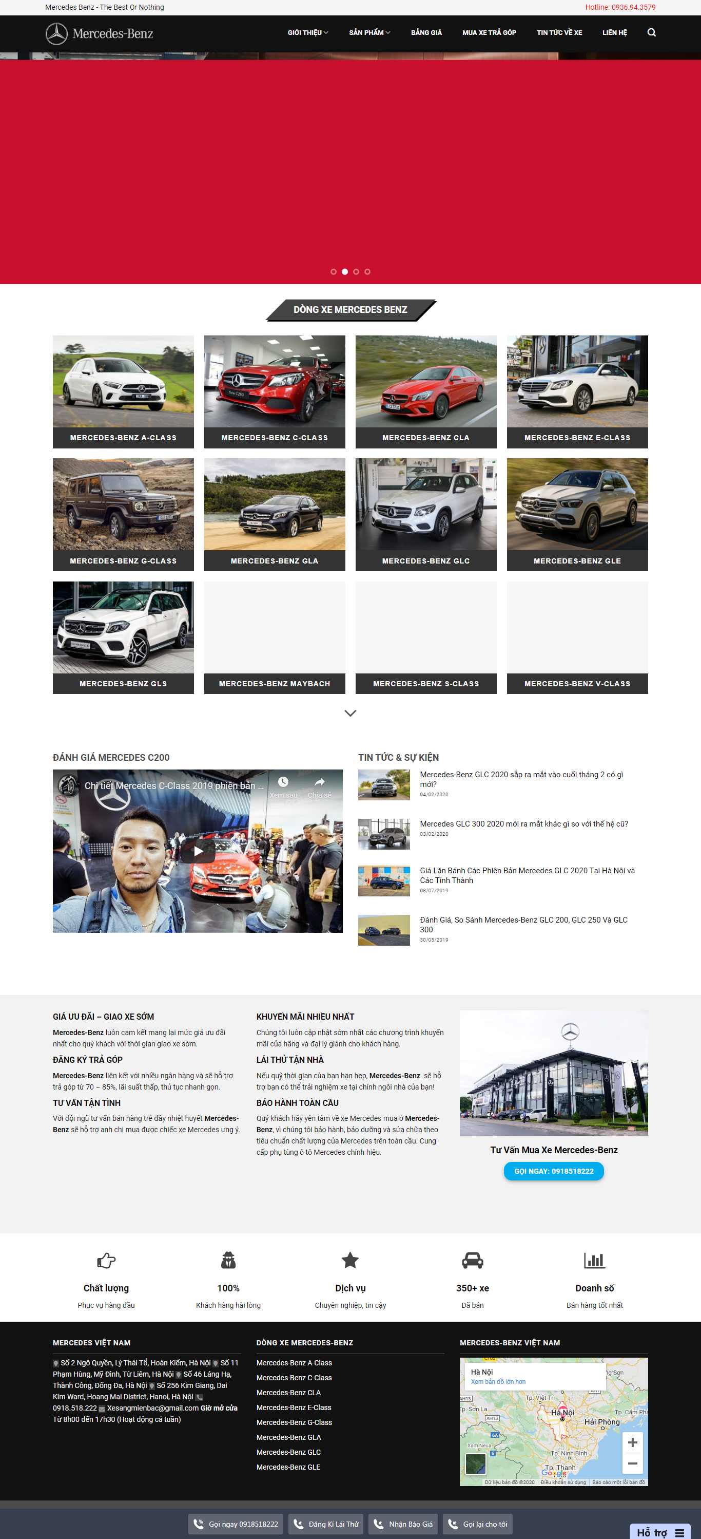 Thiết kế Website bán xe hơi - mercedesbenz.hanoi.vn