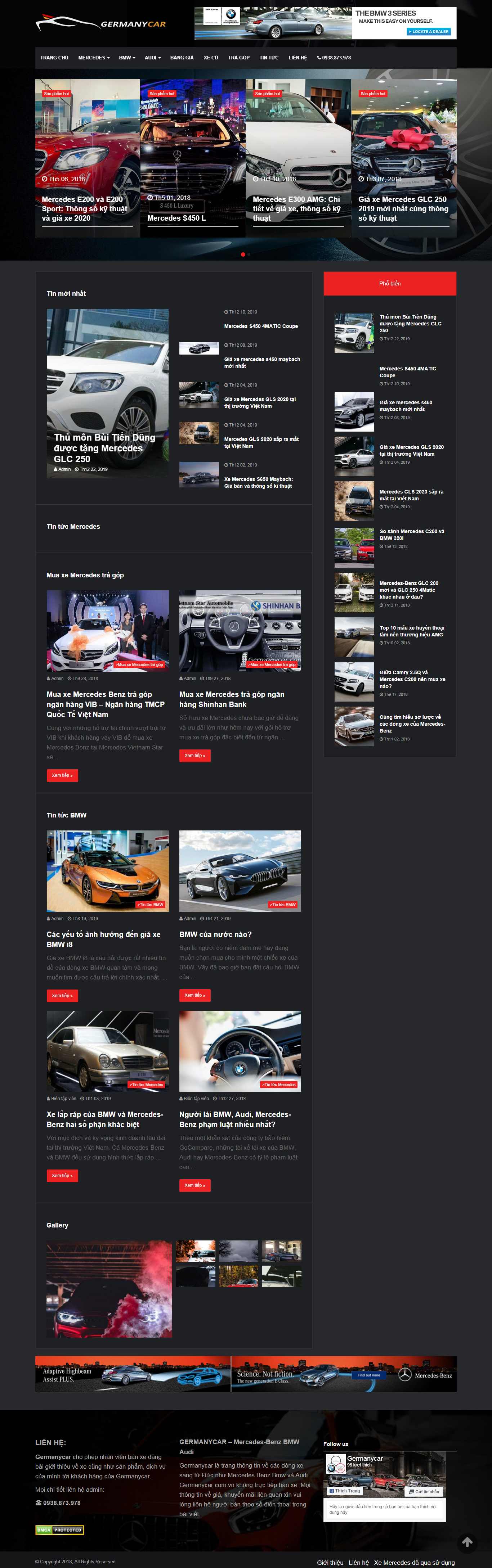 Thiết kế Website bán xe hơi - germanycar.com.vn