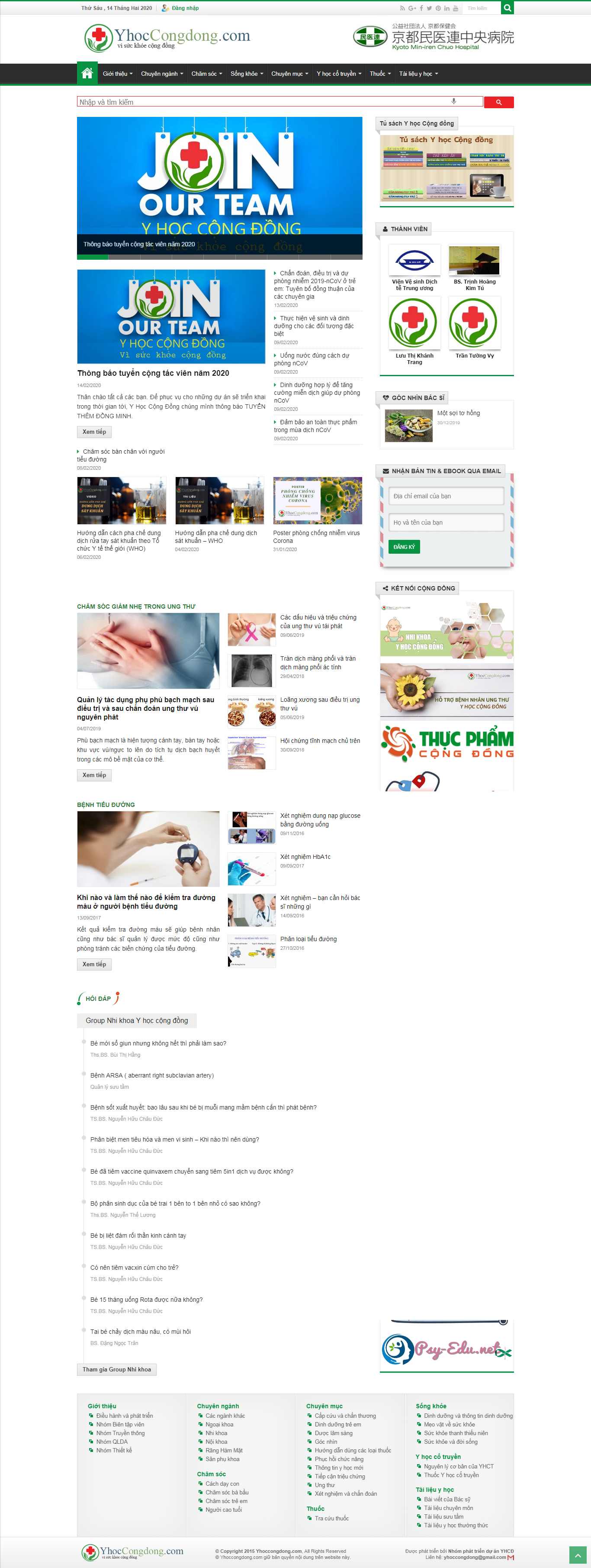 Thiết kế Website y học - yhoccongdong.com