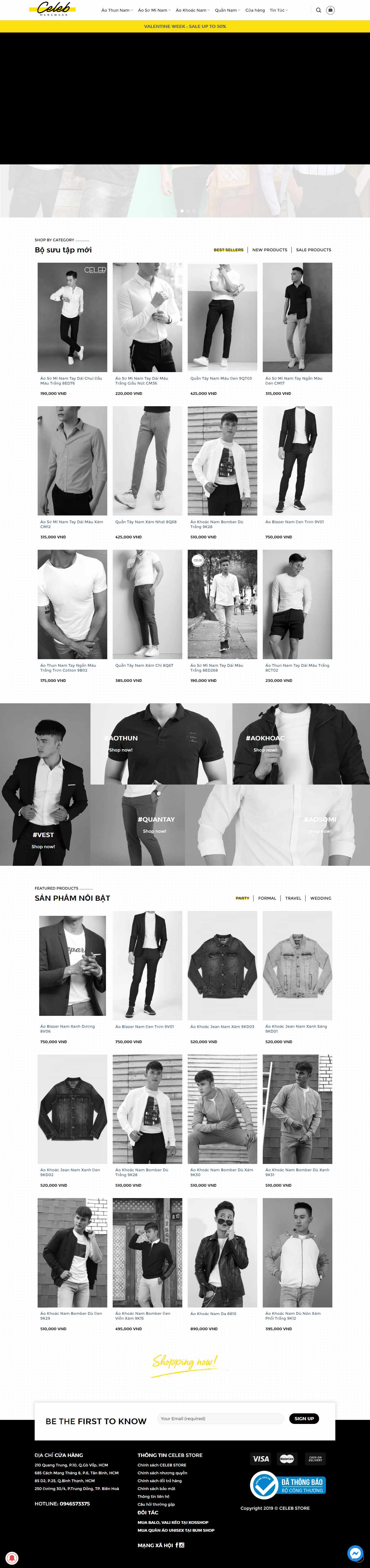 Thiết kế Website thời trang nam - www.celeb.vn