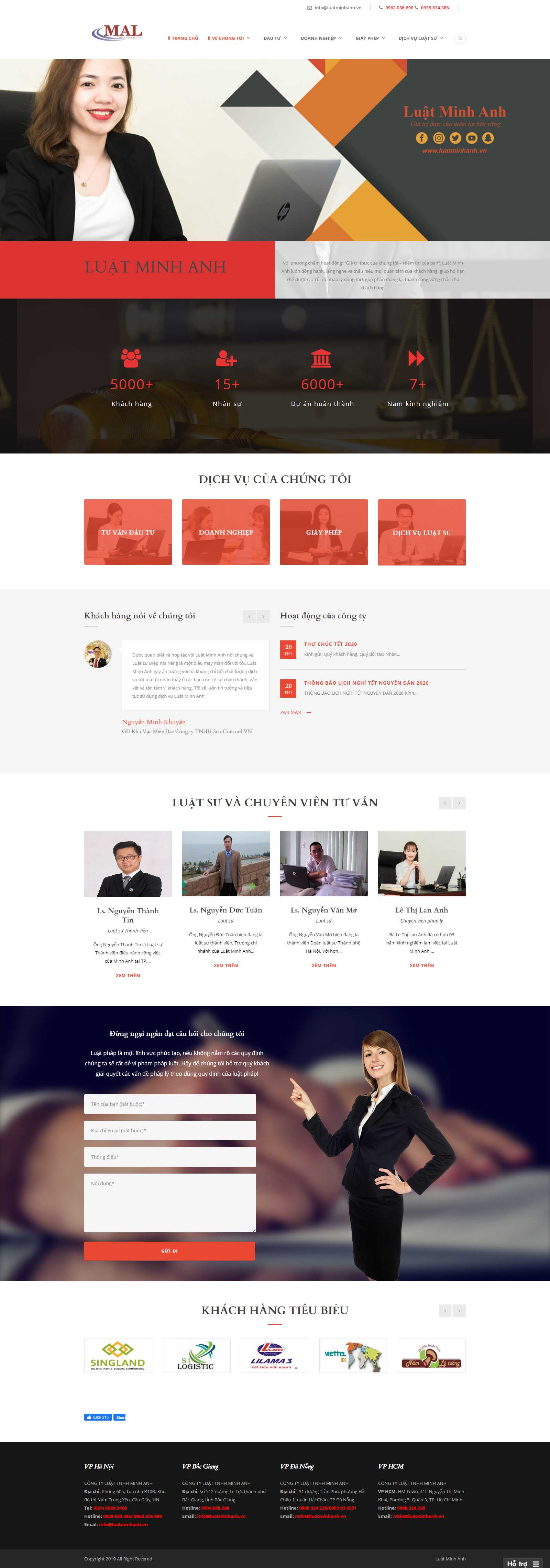 Thiết kế Website luật sư - luatminhanh.vn